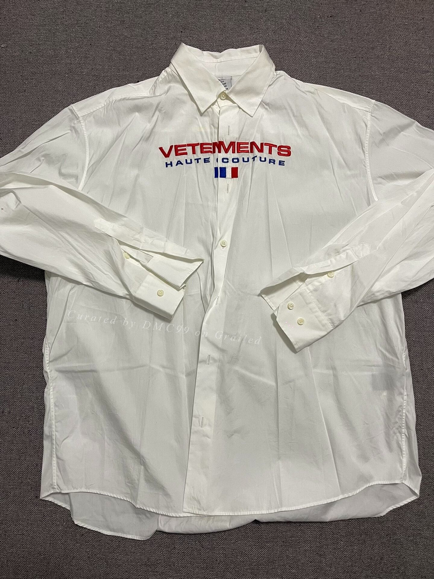 Vetements Vetements Embroidered Logo White Shirt Size US L / EU 52-54 / 3 - 1 Thumbnail