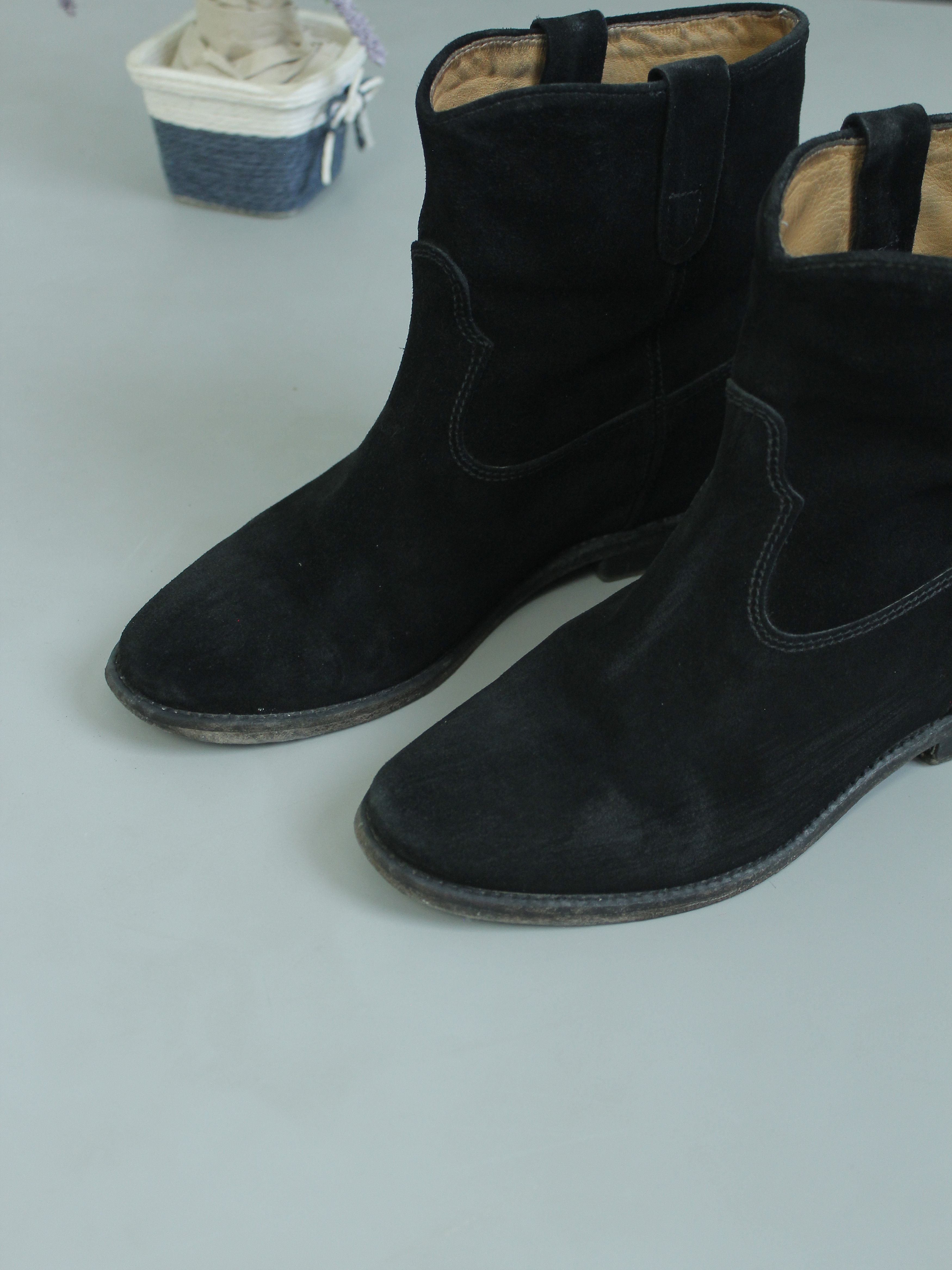 Isabel Marant × Isabel Marant Etoile ISABEL MARANT ETOILE CRISI BOOTS WOMENS 38 BLACK SUEDE Size US 8 / IT 38 - 2 Thumbnail
