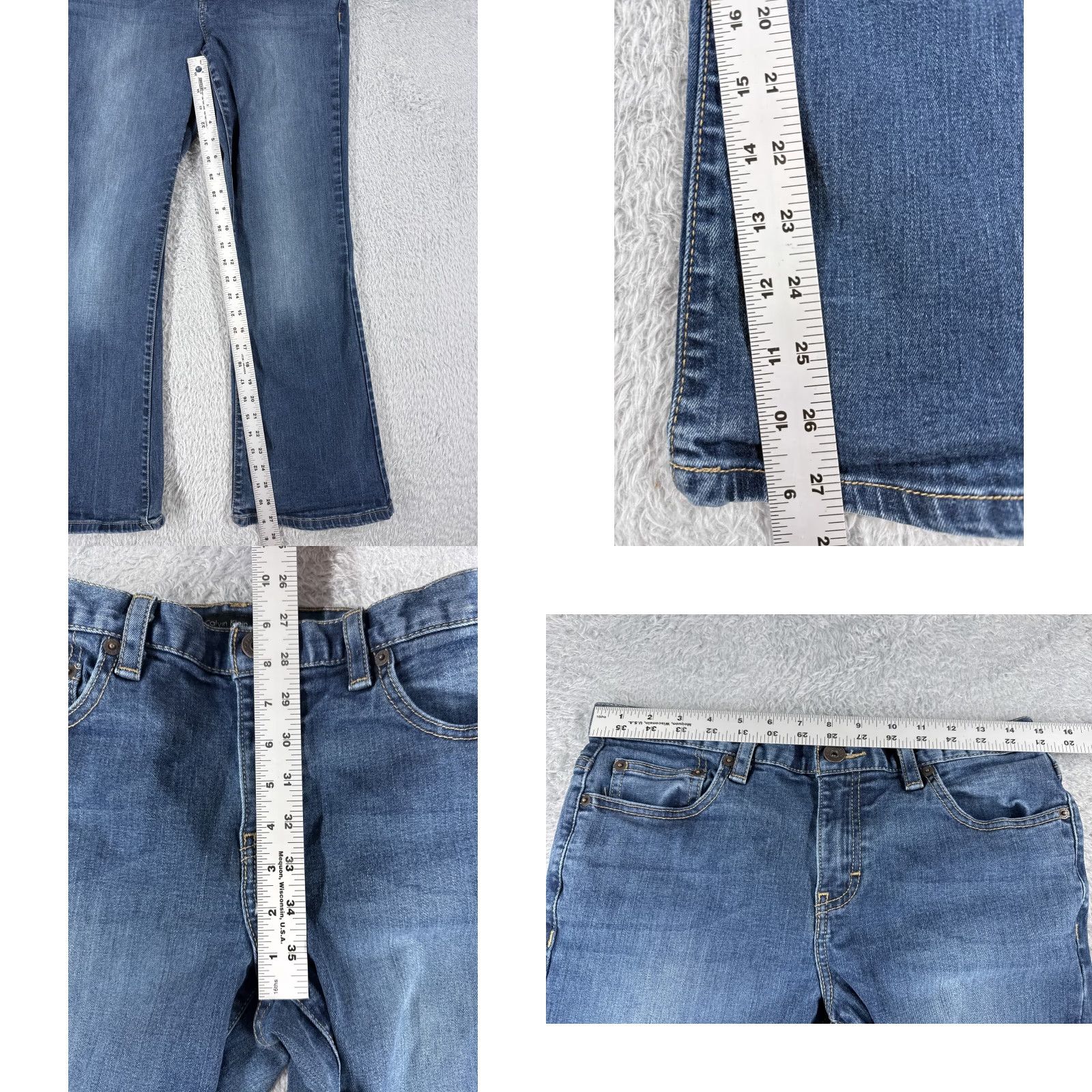 Calvin Klein Calvin Klein Jeans Women 10 Blue Denim Flared Mid Rise 30x27 Pants Brand: Calvin Klein Jeans Women 10 Blue Denim Flared Mid Rise 30x27 Size 32" / US 10 / IT 46 - 8 Thumbnail