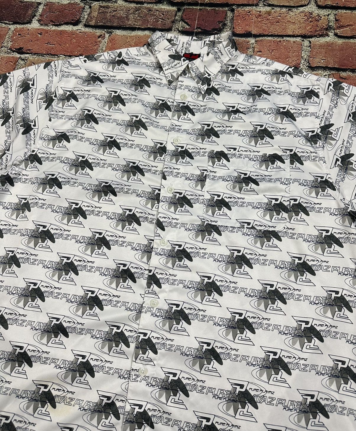 Other Vintage Y2K Pure Playaz Hip Hop Button Up Shirt AOP Logo Size US XL / EU 56 / 4 - 5 Thumbnail