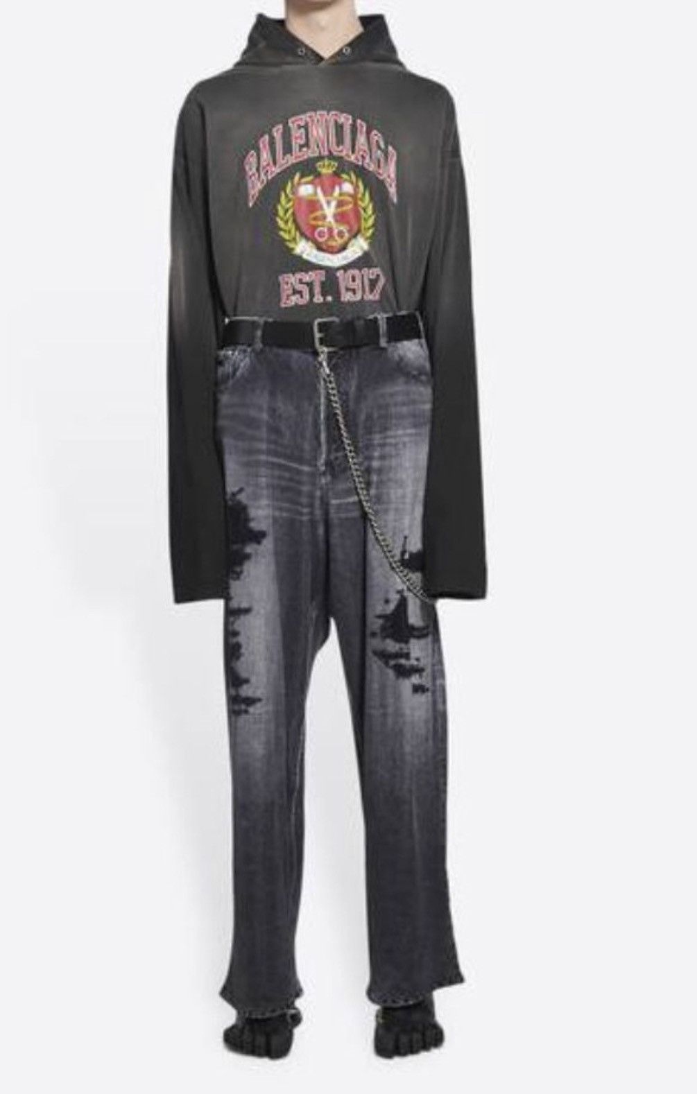 Balenciaga Balenciaga Trompe L’oeil Baggy Jeans Pants Size US 30 / EU 46 - 2 Thumbnail