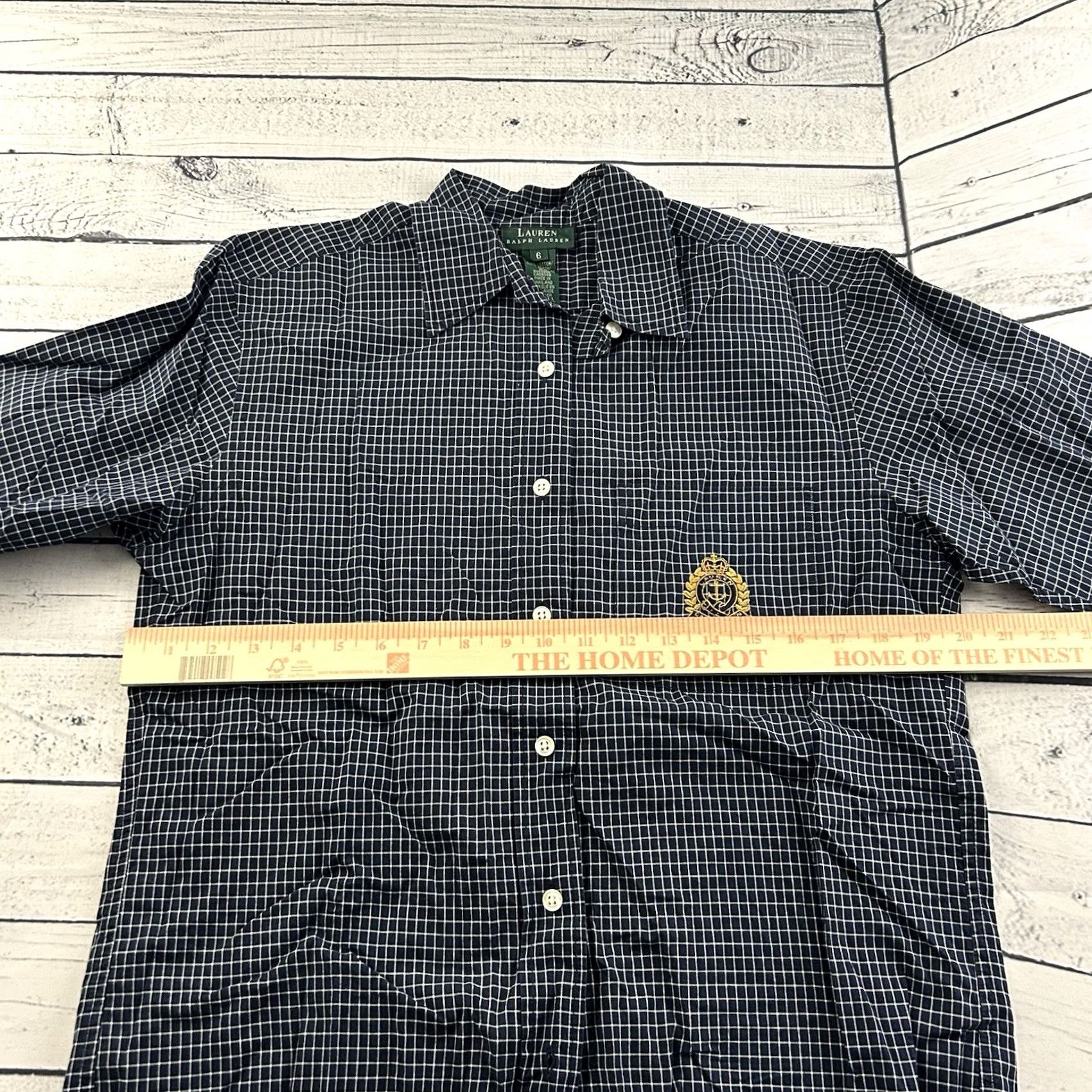 Ralph Lauren Lauren Ralph Lauren Long Sleeve Plaid Button Front Shirt Blue Size 6 Womens Blouse Size M / US 6-8 / IT 42-44 - 5 Thumbnail