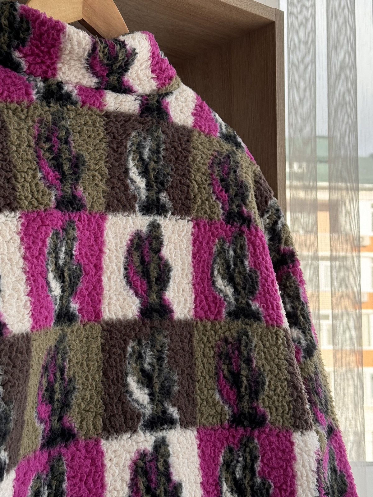 Adidas × Vintage Vintage Adidas Trefoil Area Cactus Teddy Polar Fleece Jacket Size US M / EU 48-50 / 2 - 7 Thumbnail