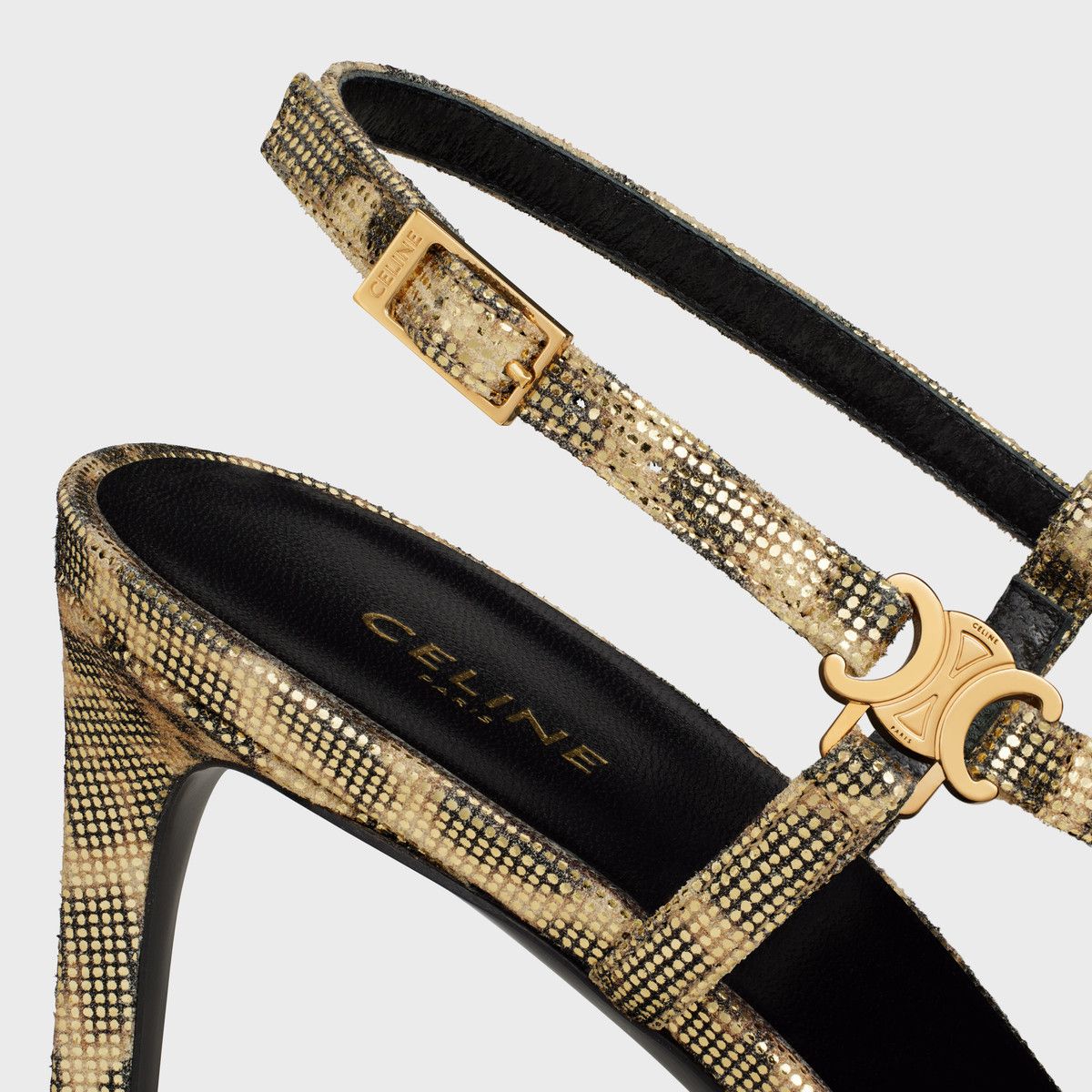 Celine o1bcso1str0625 358924433C Sandals in Brown/Gold Size US 10 / IT 40 - 5 Thumbnail