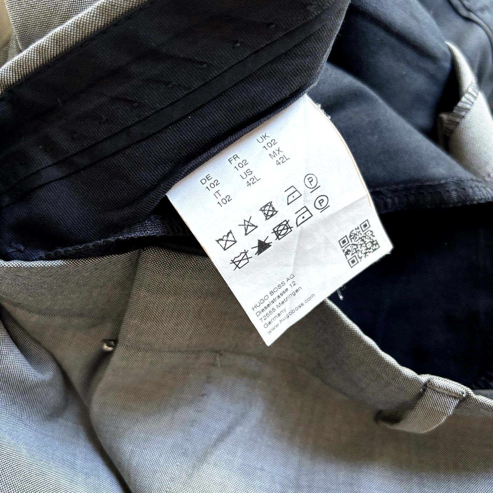 Hugo Boss Hugo Boss Huge4 Genlus3 Men's Dress Pants 36x31 Grey Wool Fl Size 36R - 5 Thumbnail