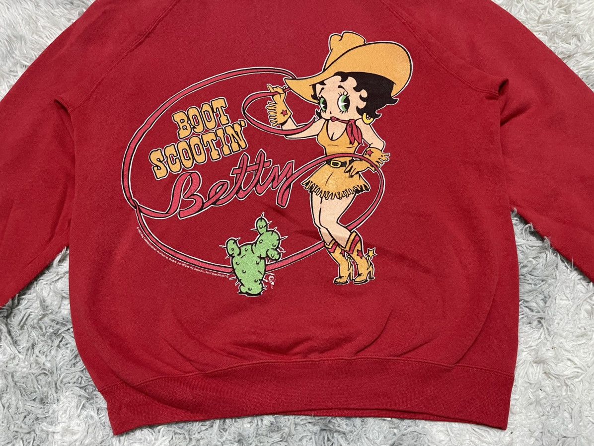 Vintage 1993 BETTY BOOP COWBOY MIRROR PRINT SWEATSHIRT RARE DESIGN Size US M / EU 48-50 / 2 - 6 Thumbnail