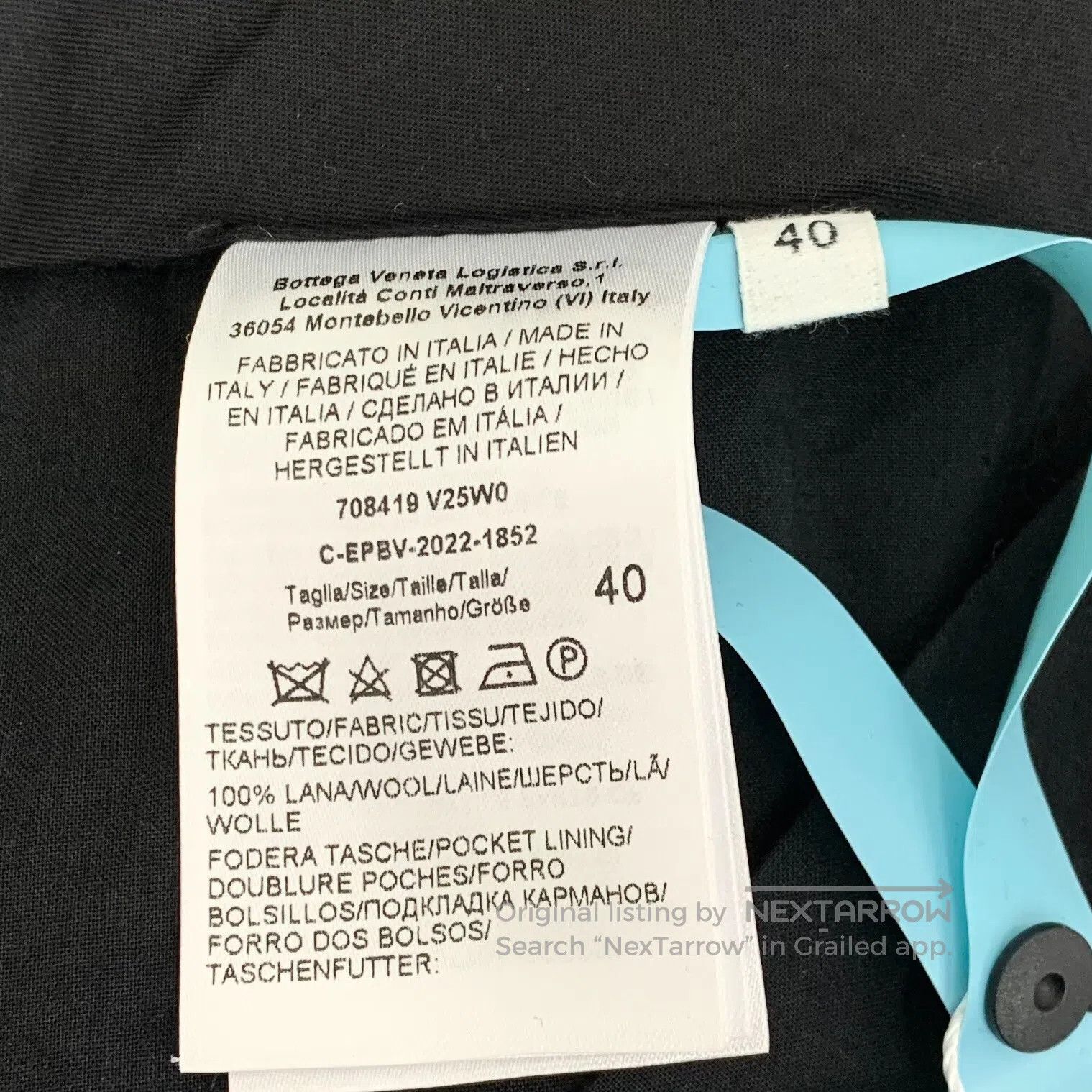 Bottega Veneta Bottega Veneta Black wool casual wide-leg long pants| Size US 40 / EU 56 - 6 Thumbnail