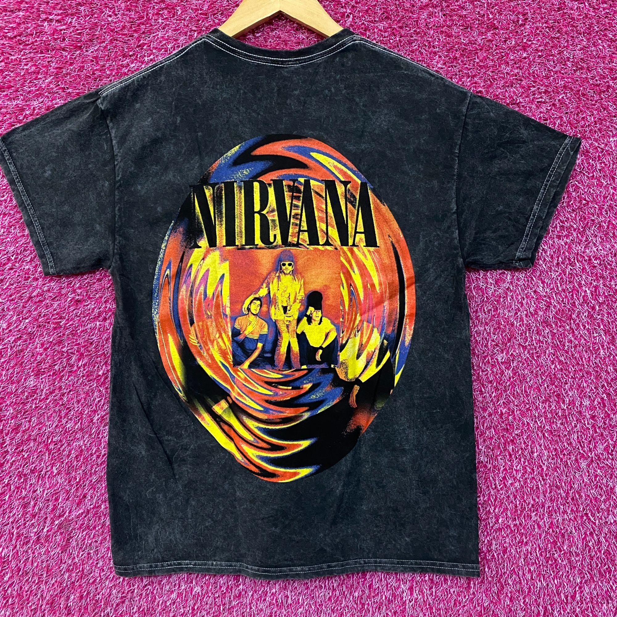 Nirvana Nirvana Grunge Band Mineral Wash Dual Sided T-Shirt medium Size US M / EU 48-50 / 2 - 3 Thumbnail