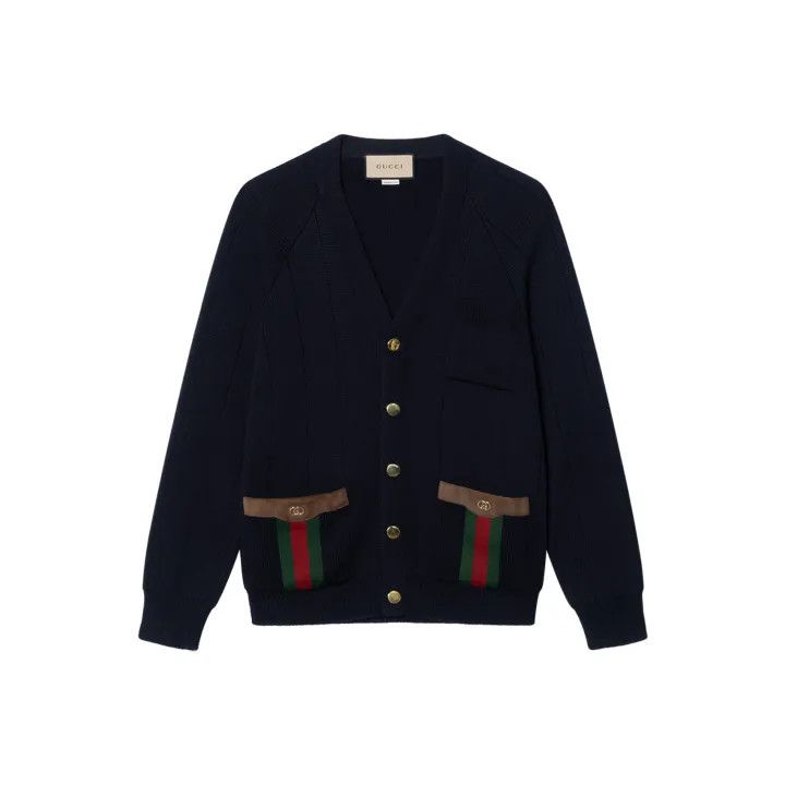 Gucci Gucci Wool Blend Cardigan for Men in Black Size US M / EU 48-50 / 2 - 1 Thumbnail