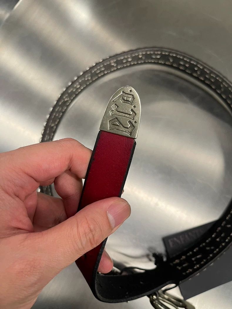 Enfants Riches Deprimes Enfants Riches Deprimes Bordeaux Red Red Studded Belt 2501 Size ONE SIZE - 4 Thumbnail