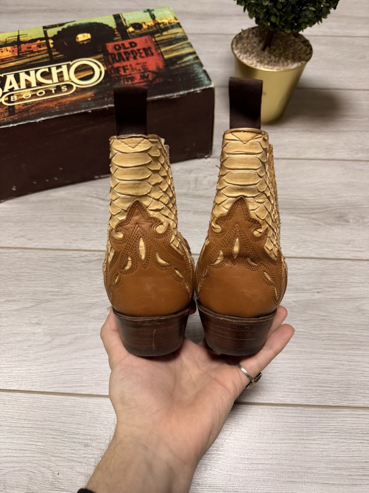 Sancho Boots Sancho python saba ar maiz high Chelsea cowboy leather boots Size US 7 / IT 37 - 9 Thumbnail