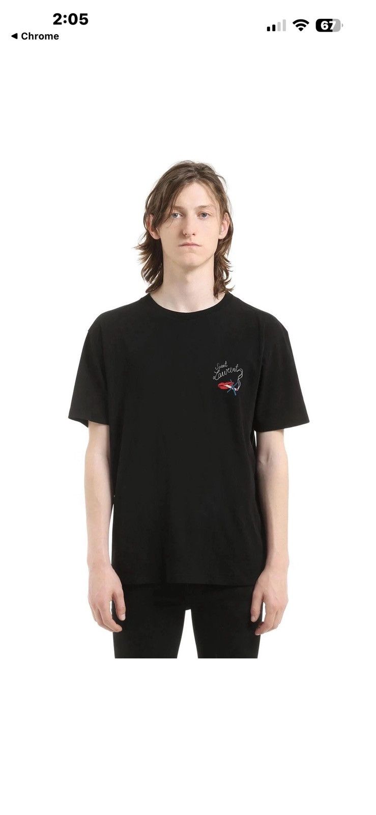 Saint Laurent Paris Saint Laurent No Smoking Logo Tee L Size US L / EU 52-54 / 3 - 1 Thumbnail