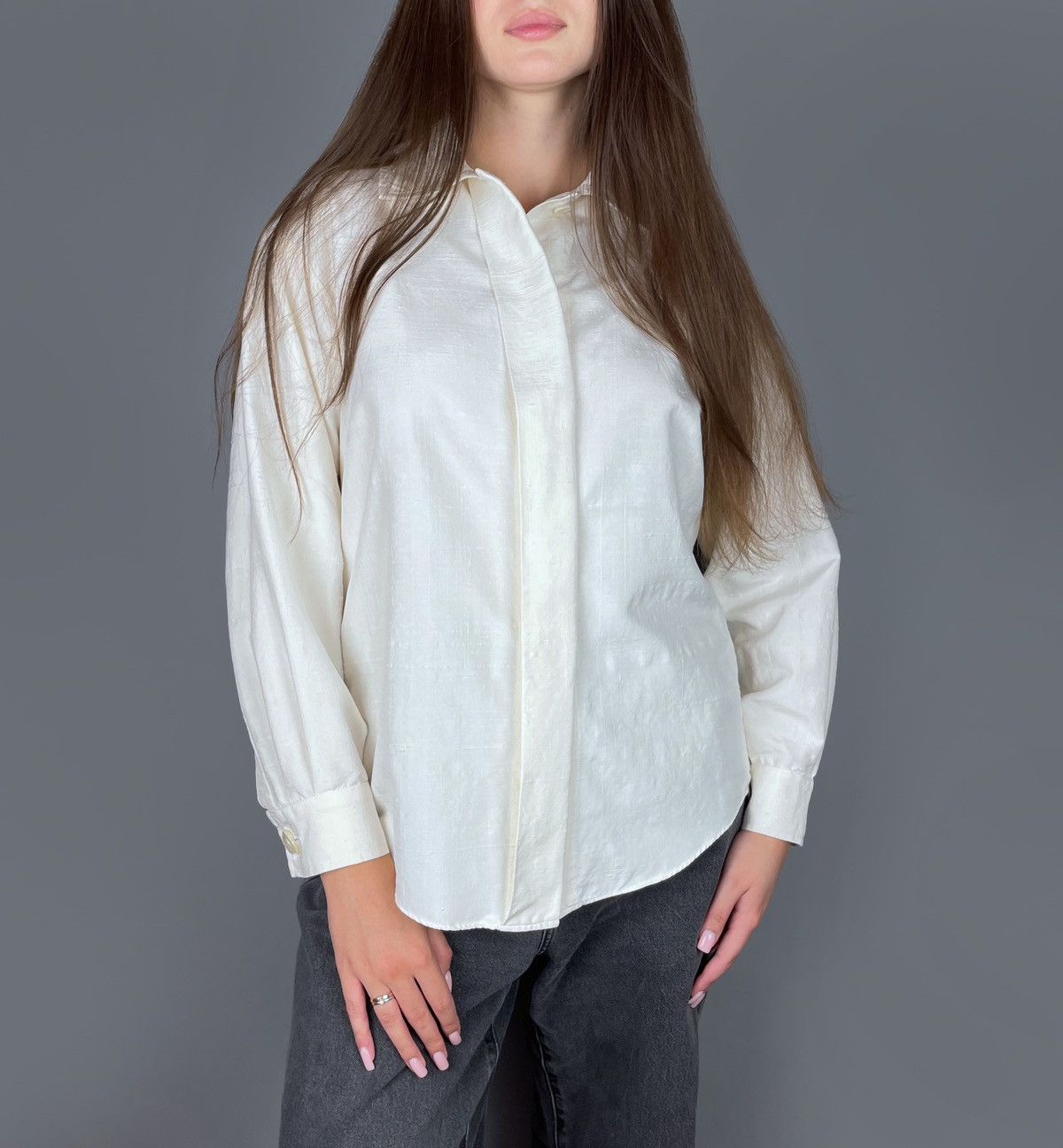 Vintage Vintage 80s Yves Saint Laurent Rive Gauche Linen Shirt Sz 38 Size S / US 4 / IT 40 - 2 Thumbnail