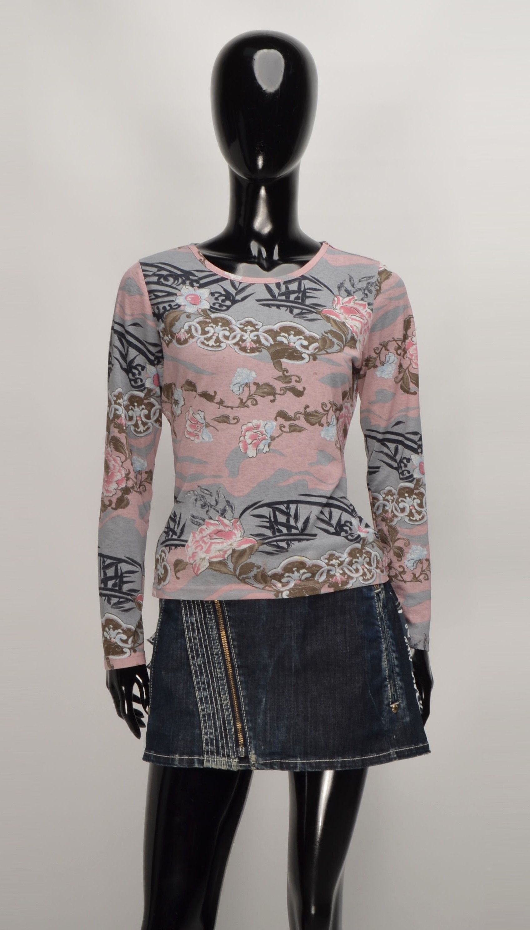 Other Chris Line Y2K Sheer Mesh Floral Boho Print Top Blouse Size M / US 6-8 / IT 42-44 - 1 Thumbnail