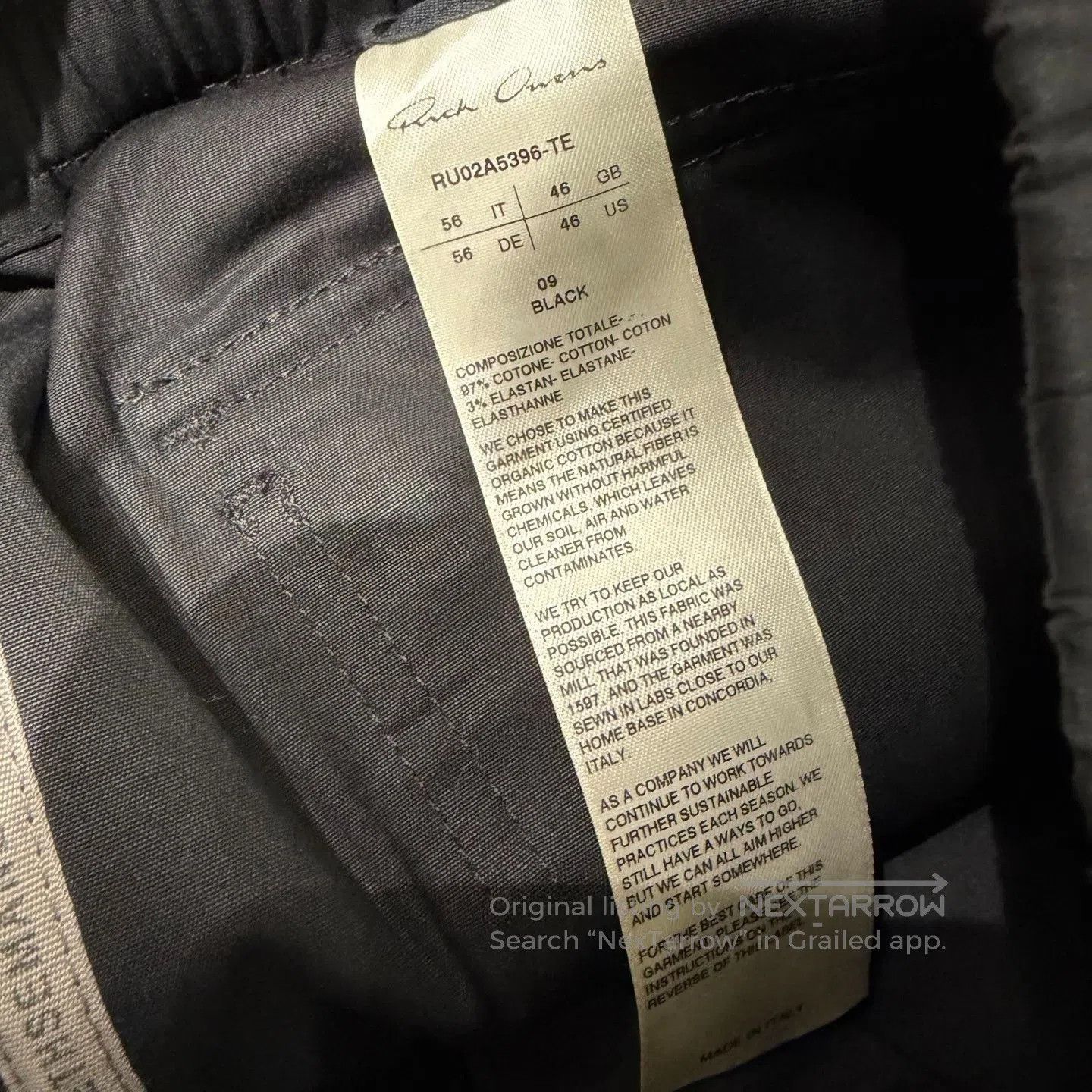 Rick Owens Rick Owens Men's Black Cargo Pants. Size US 40 / EU 56 - 4 Thumbnail
