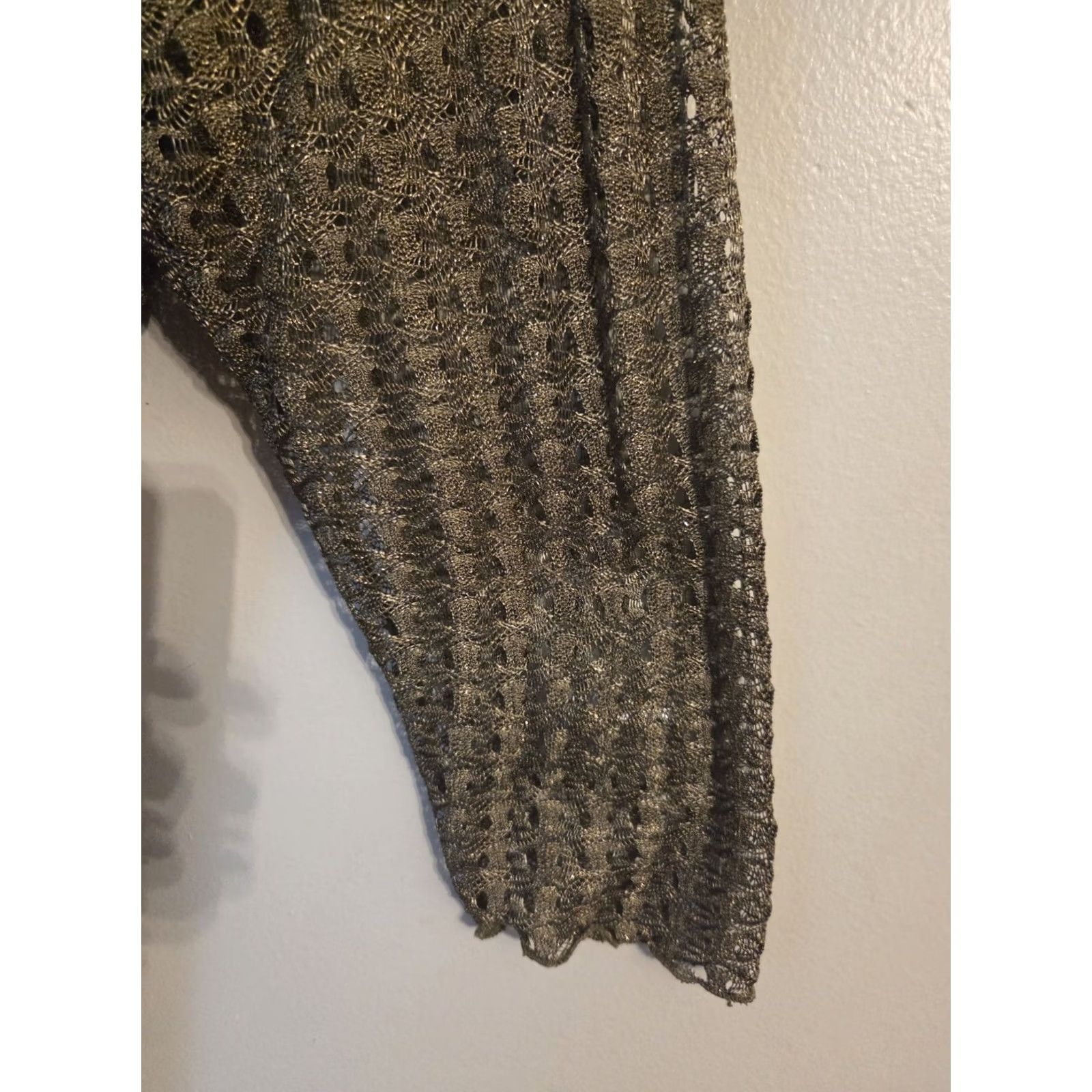Vintage Indigo Soul Olive Green Crochet Overlay Asymmetrical Hem Dress Boho 2X XXL Women's Size XXL / US 16-18 / IT 52-54 - 6 Thumbnail