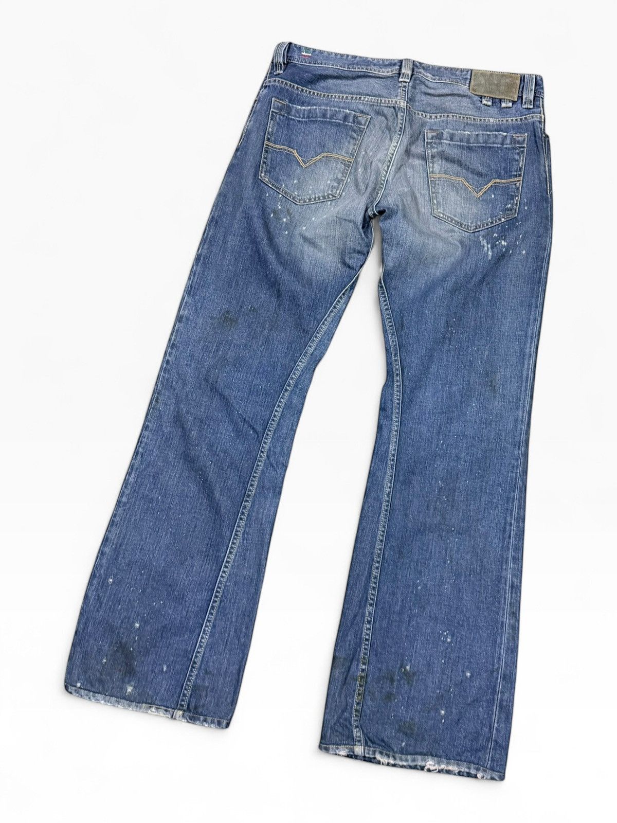 Diesel Authentic🔥Diesel Shazor Bell Bottom Wash Denim Size US 35 - 14 Thumbnail