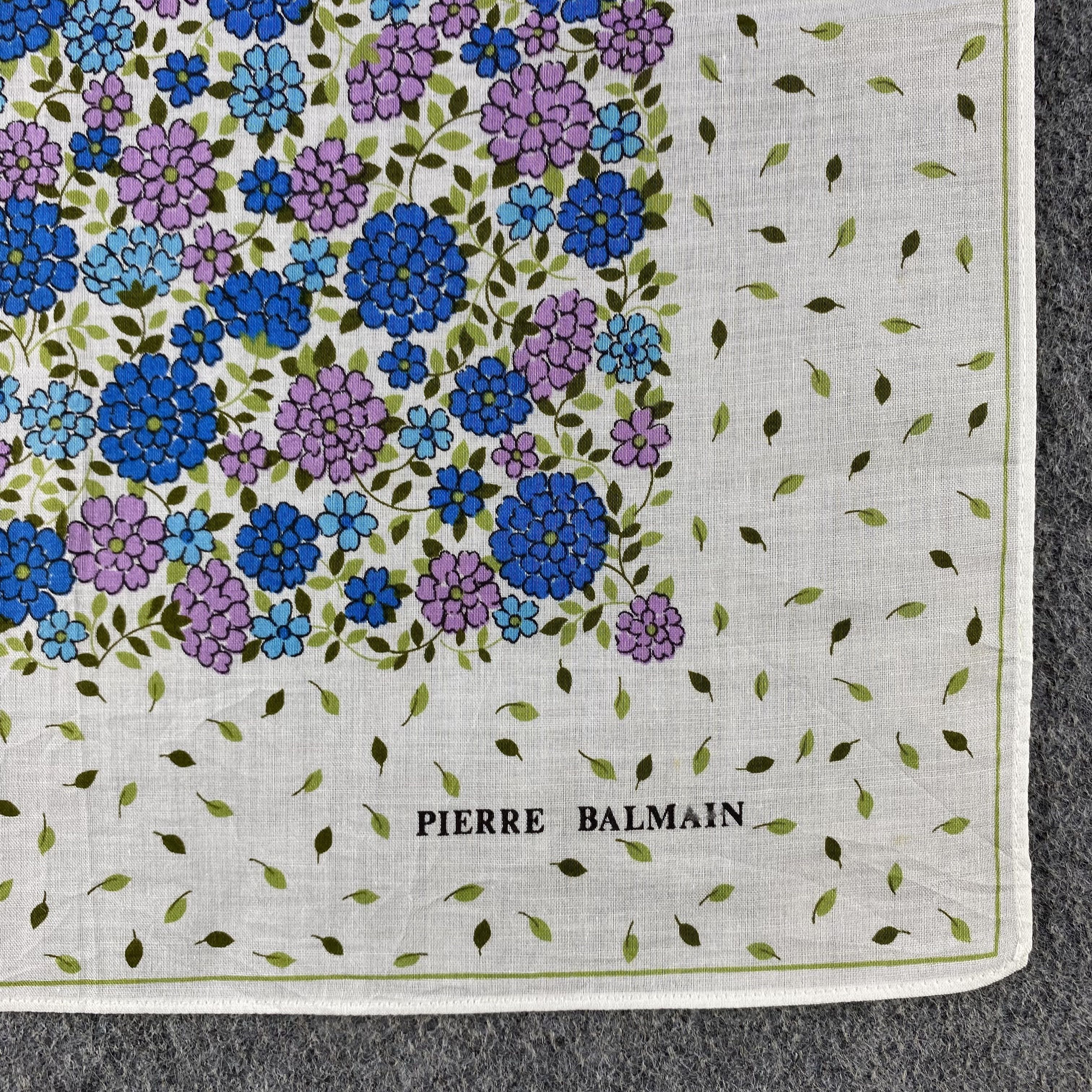 Pierre Balmain × Vintage Pierre Balmain Handkerchief/Neckerchief/Bandana HC765 Size ONE SIZE - 3 Thumbnail