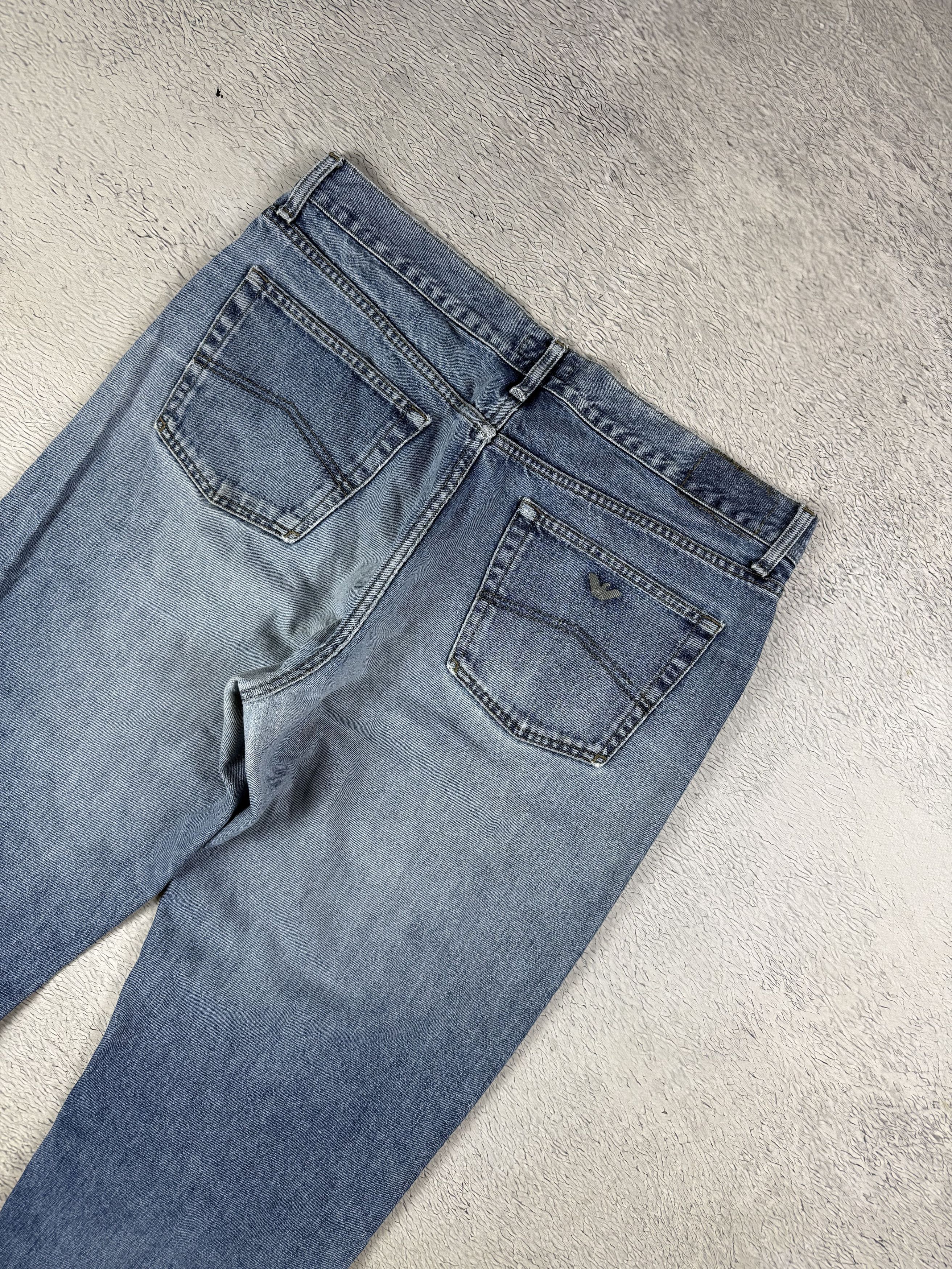 Armani × Vintage Armani Jeans Vintage Pants J16 Relaxed Fit Straight Blue Size US 38 / EU 54 - 4 Thumbnail