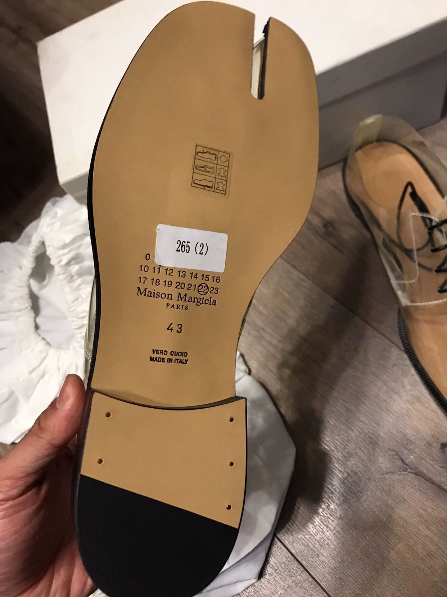 Maison Margiela Maison Margiela Tabi Clear Toe Derby EU43 Size US 10 / EU 43 - 4 Thumbnail