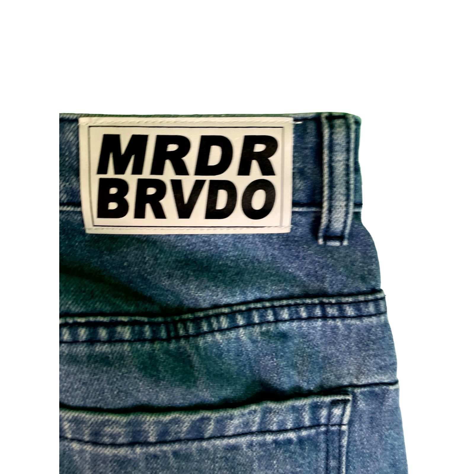 Who Decides War WDW Patch Blue Jeans Size US 32 / EU 48 - 4 Thumbnail