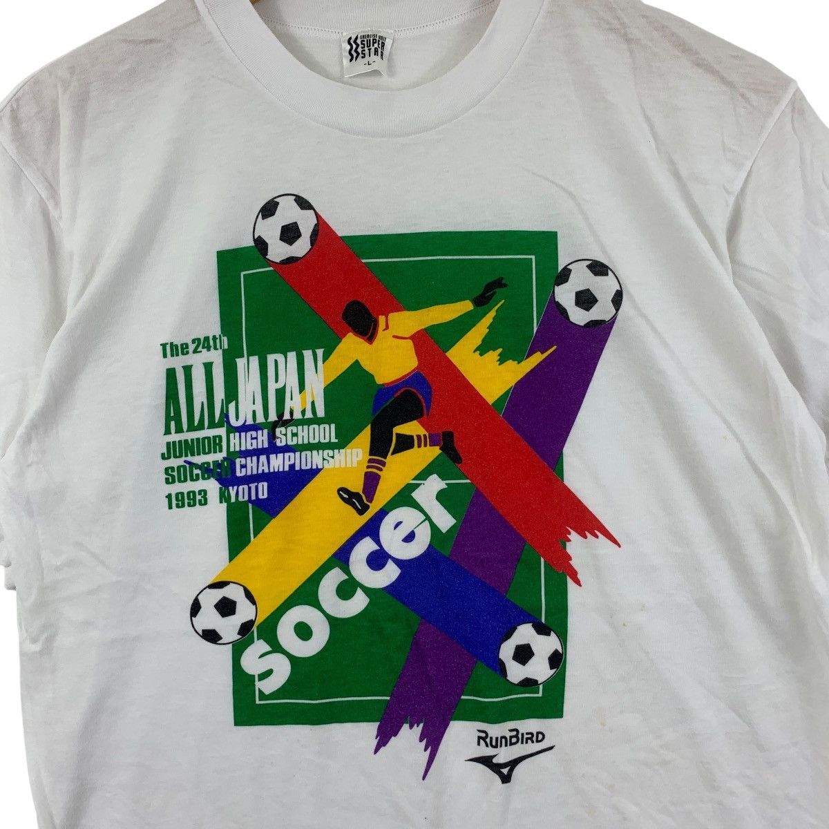 Mizuno Vintage 1993 MIZUNO ALL JAPAN Junior High Soccer Tee Shirt Size US L / EU 52-54 / 3 - 4 Thumbnail