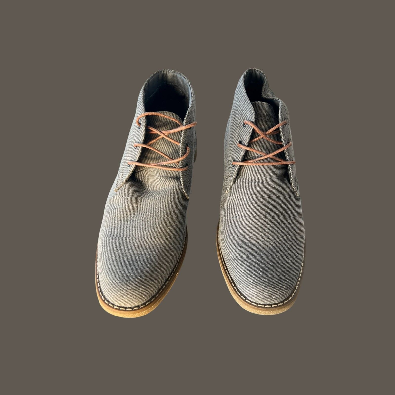 Perry Ellis Perry Ellis Portfolio Timothy Mens Gray Lace-Up Chukka Boots Size US 11 / EU 44 - 1 Thumbnail