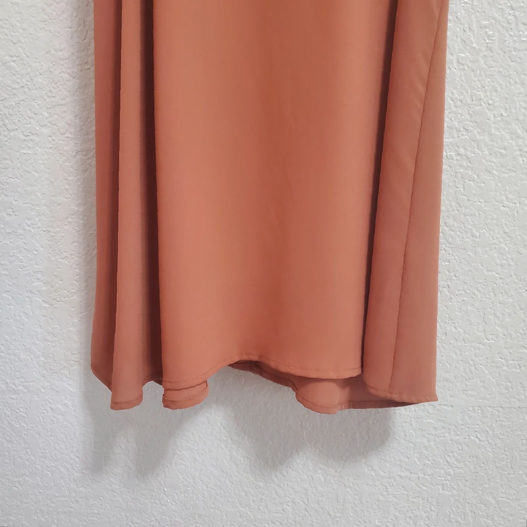 Bcbgmaxazria BCBGMAXAZRIA Womens Dress S Chelsey Cedarwood Cold Shoulder Ruffles Strappy Mini Dress - Terracotta Womens (S) Size S / US 4 / IT 40 - 6 Thumbnail