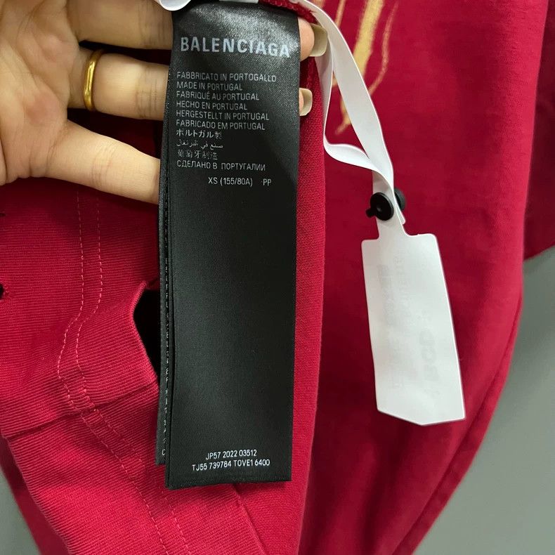 Balenciaga Balenciaga Devanagari Letter Worn Short Sleeve Size US XS / EU 42 / 0 - 6 Thumbnail