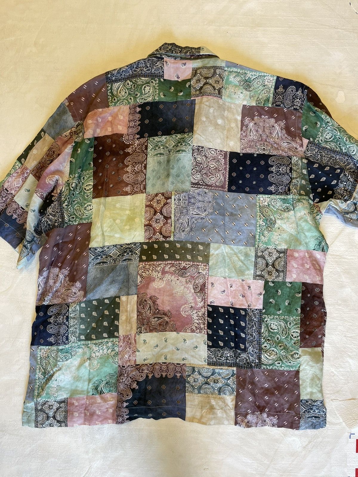Eton × Fred Segal Patchwork Bandana Linen Resort Shirt Size US XXL / EU 58 / 5 - 6 Thumbnail