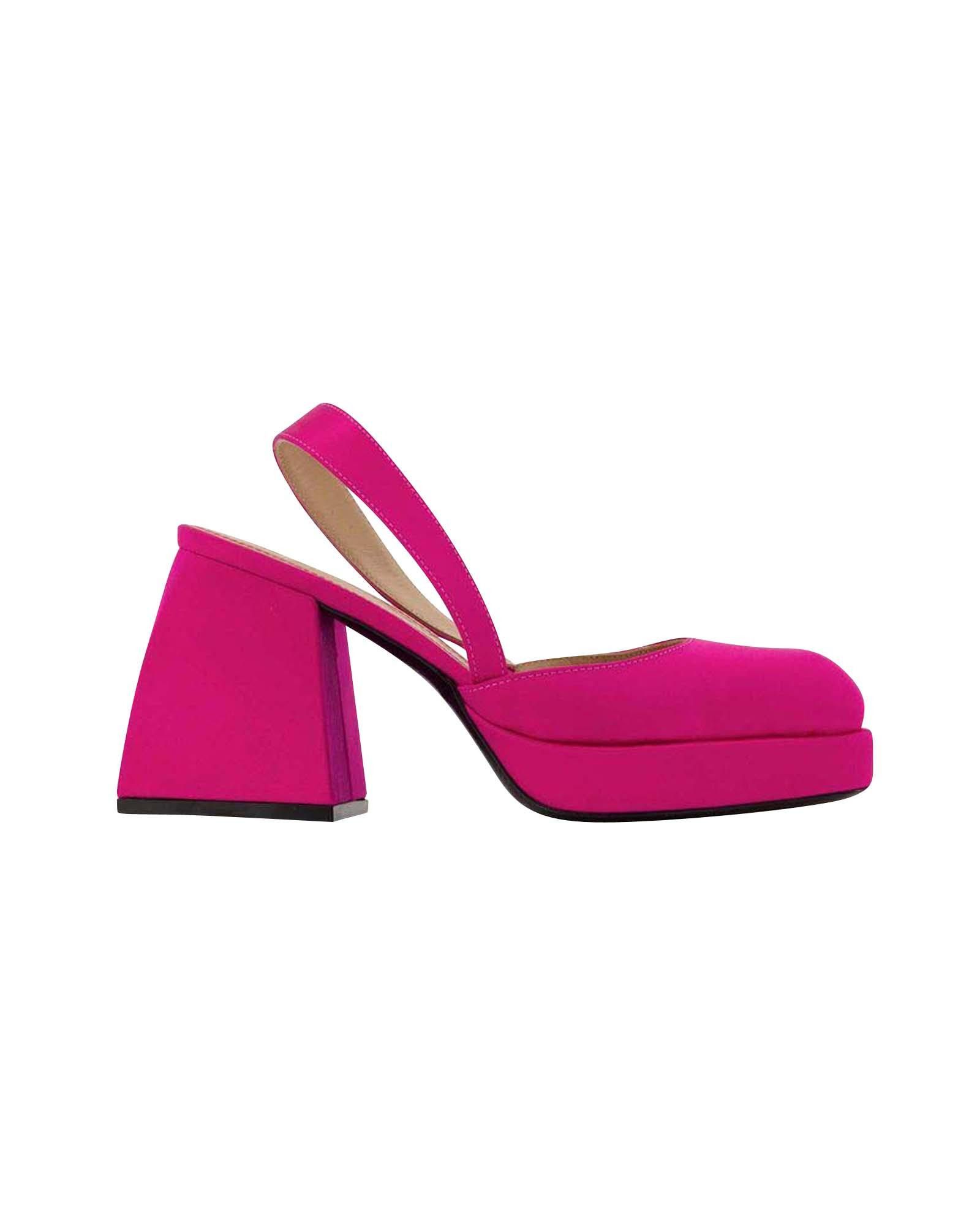 image of Nodaleto Elegant Pink Satin Heel Shoes, Women's (Size 7)