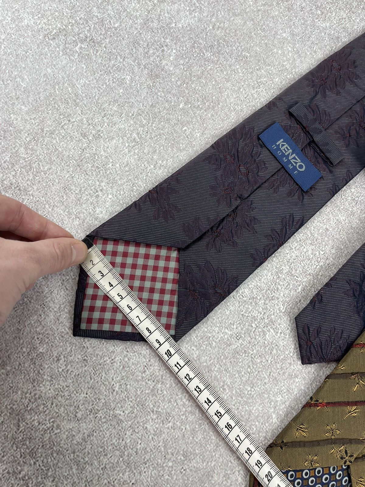 Kenzo × Vintage Vintage Kenzo Homme Printed Silk Tie Size ONE SIZE - 16 Thumbnail