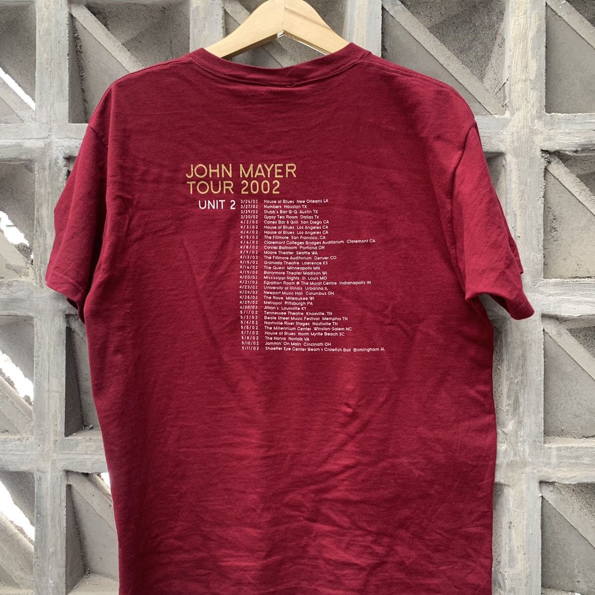Vintage Vintage 2002 John Mayer Tour Shirt Size US L / EU 52-54 / 3 - 4 Thumbnail