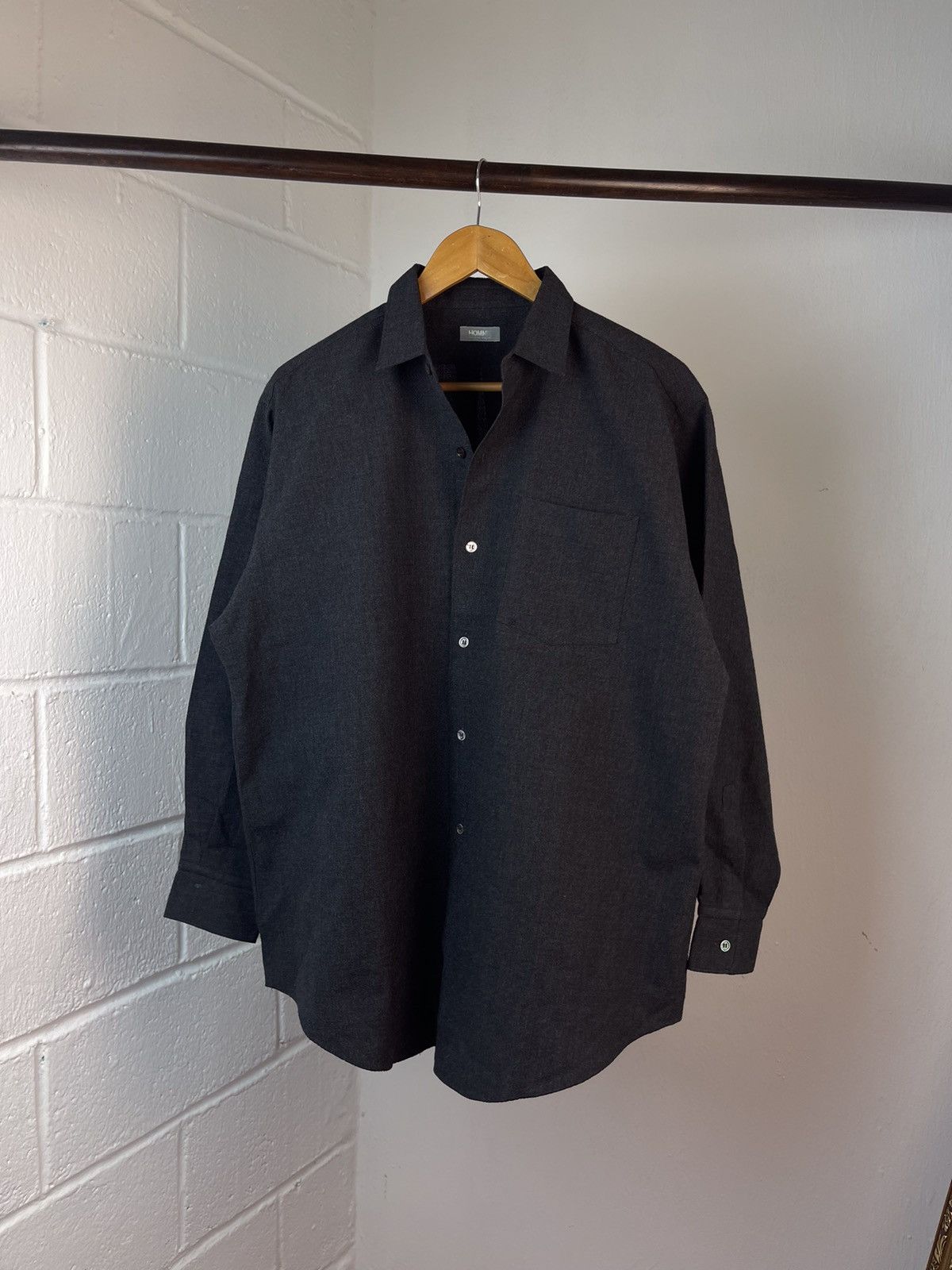 Comme des Garcons Homme × Comme des Garcons Homme Plus × Rei Kawakubo Early 80s Rei Kawakubo CDG Homme Plus Oversize Wool Shirt Size US XXL / EU 58 / 5 - 3 Thumbnail