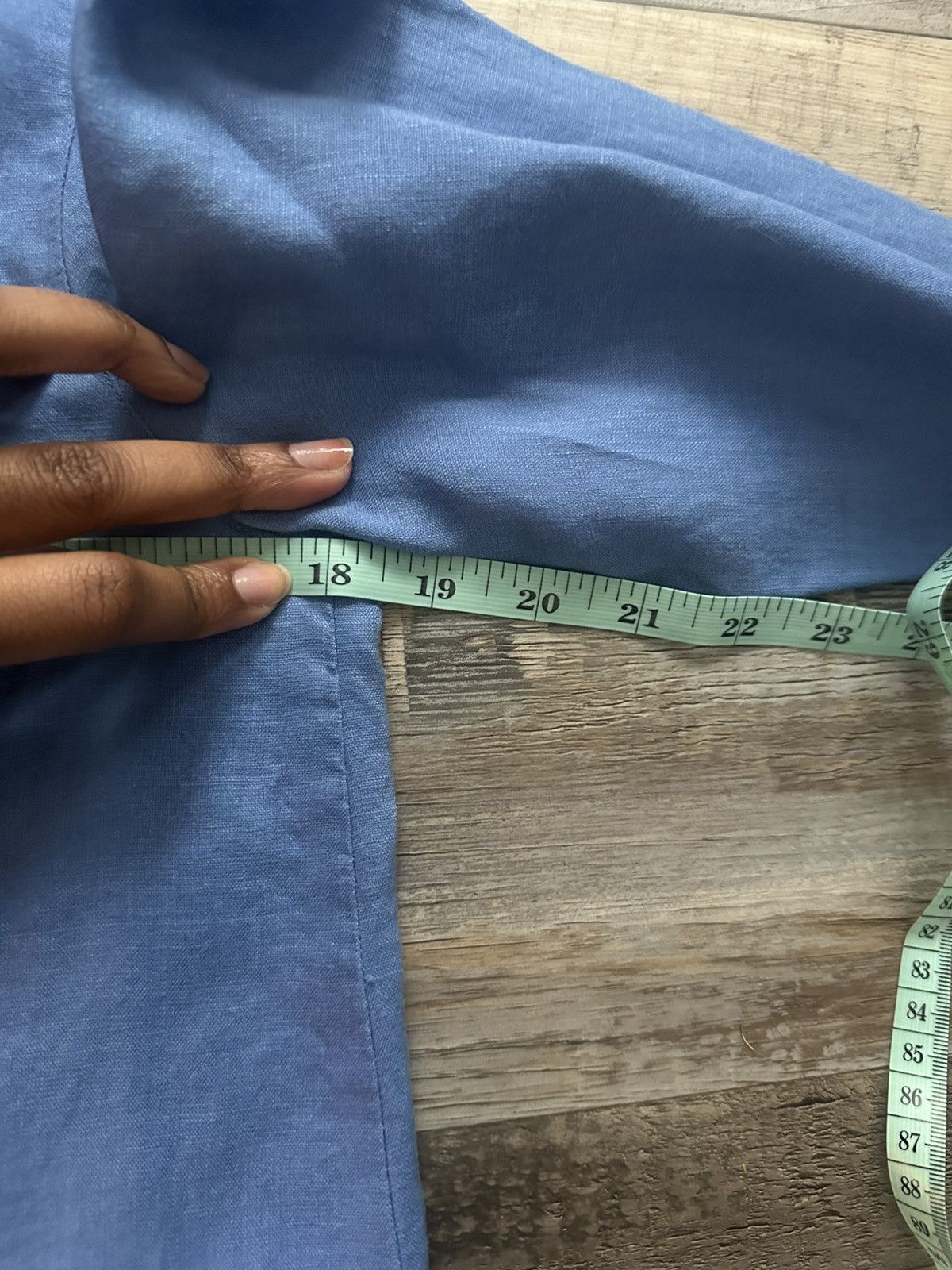 Ralph Lauren Vintage Ralph Lauren Blue 100% Linen Button-Up Shirt Size M Size M / US 6-8 / IT 42-44 - 7 Thumbnail