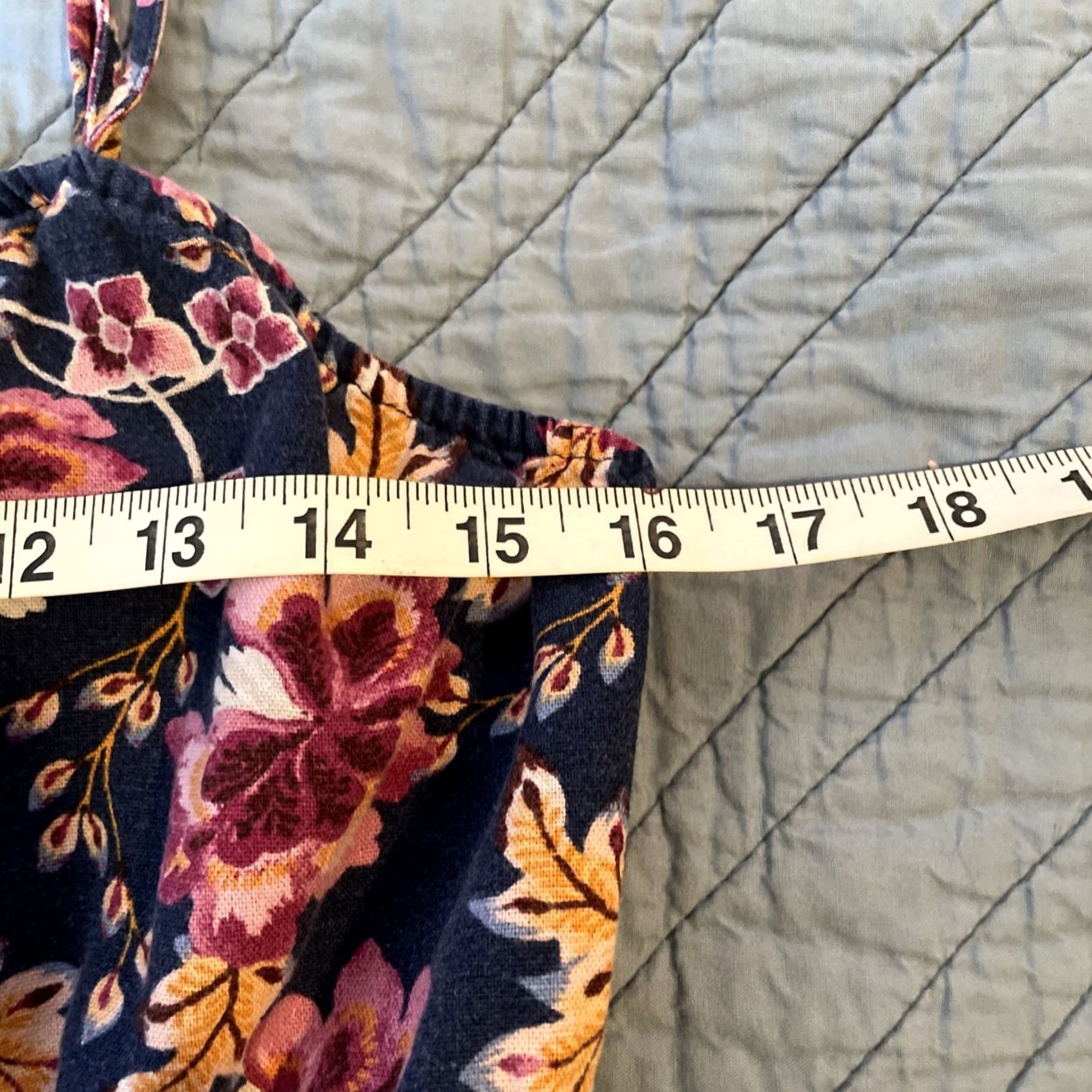 Old Navy Old Navy Midi Dress Women's Size Large Blue Floral Linen Tiered Sundress Bohemian 90s Fashion Size L / US 10 / IT 46 - 6 Thumbnail