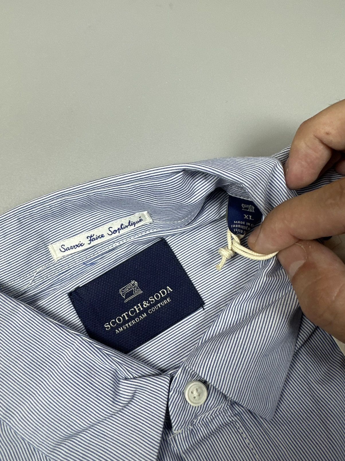 Scotch & Soda Scotch&Soda light blue striped buttoned shirt Size US XL / EU 56 / 4 - 4 Thumbnail