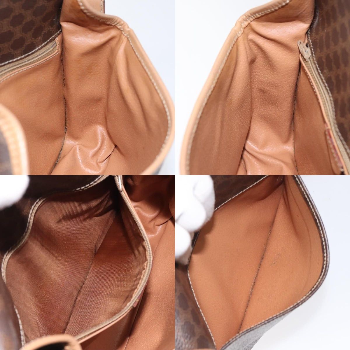 Celine CELINE Macadam Canvas Shoulder Bag Pvc Leather Brown Gold Size ONE SIZE - 12 Thumbnail