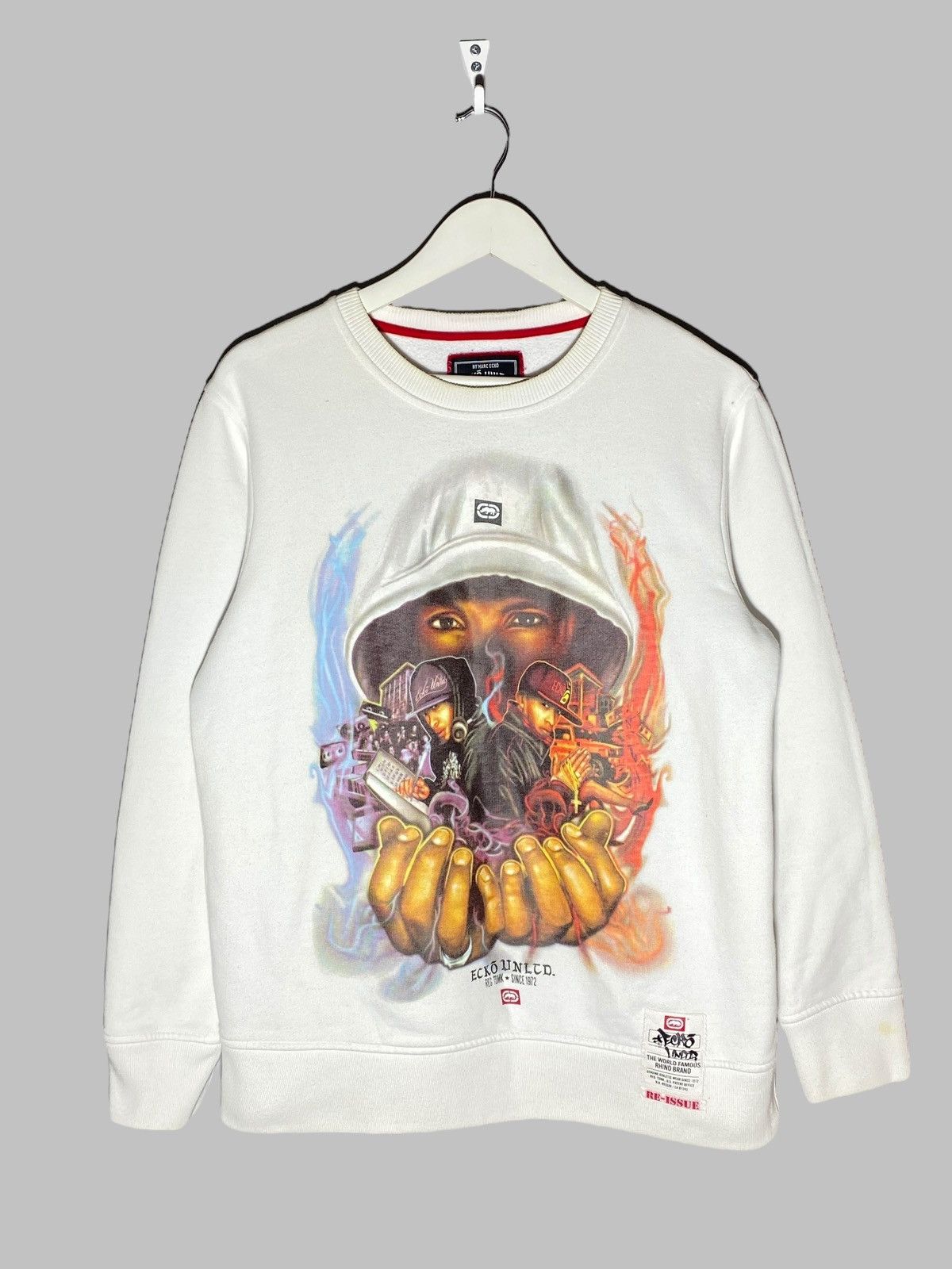 Ecko Unltd. × Vintage Vintage Ecko Unlimited Rap Hip-Hop Premium y2k Sweatshirt Size US S / EU 44-46 / 1 - 1 Thumbnail