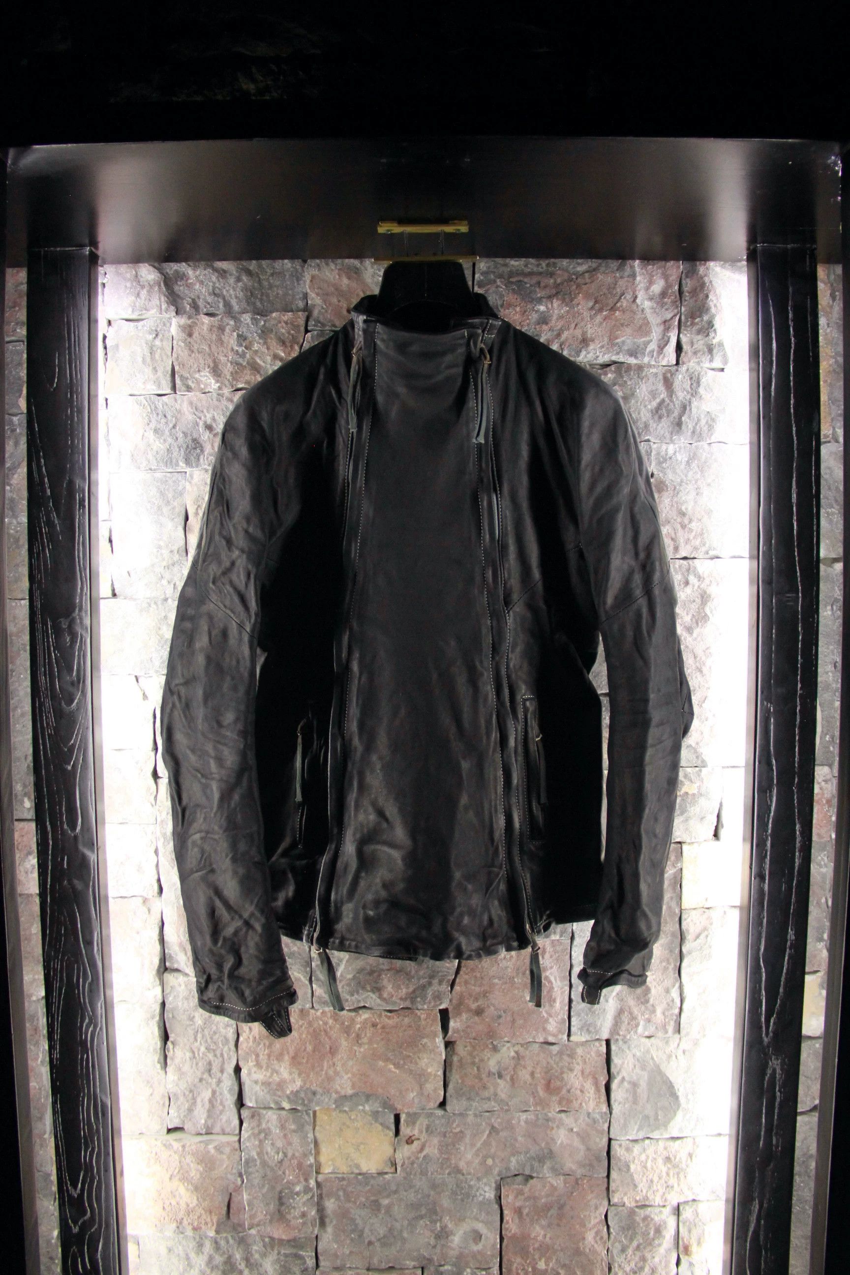 Boris Bidjan Saberi Boris Bidjan Saberi Black Leather Jacket Men l Size US L / EU 52-54 / 3 - 1 Thumbnail
