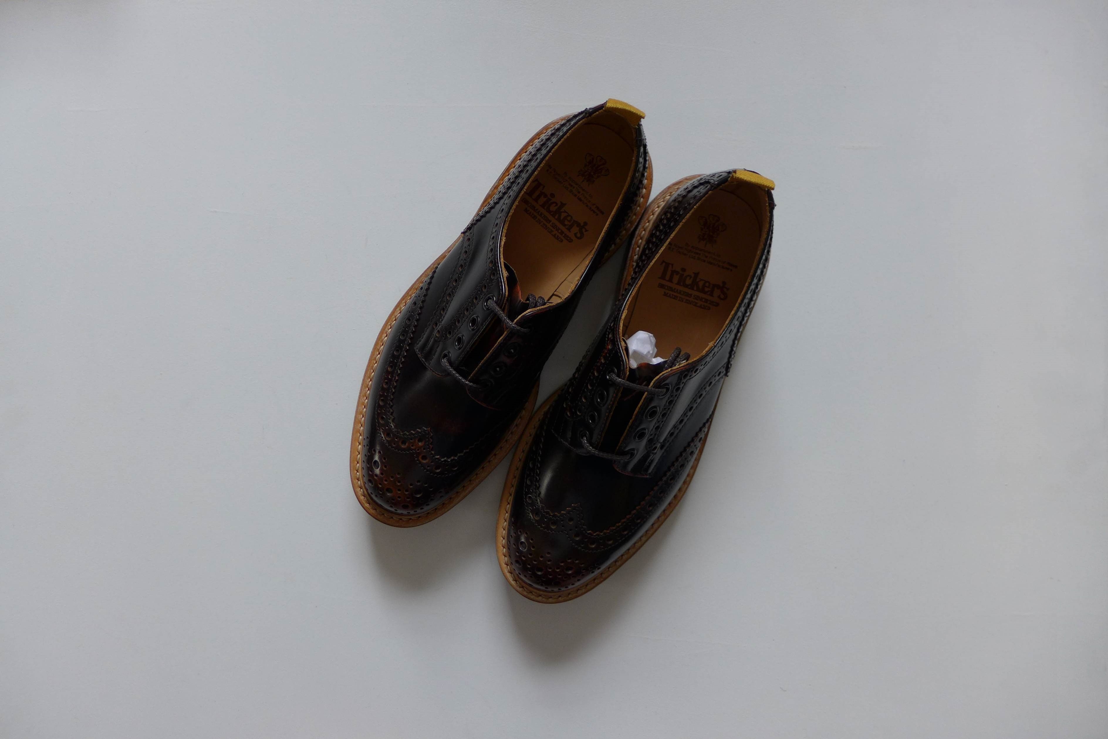 Tricker's Trickers Bourton Revival Brogue Shoes - Brown Leather Size US 8 / EU 41 - 1 Thumbnail