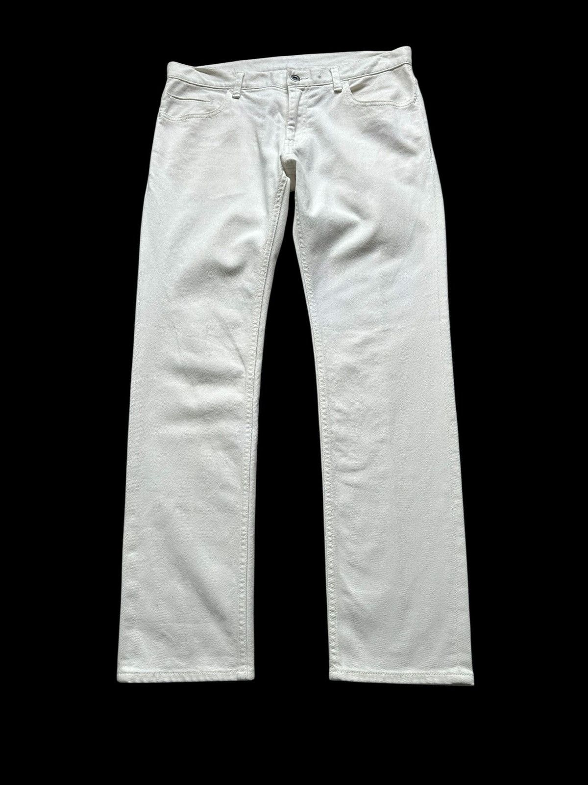 Uru 13FW URU - White denim jeans Size US 33 - 2 Thumbnail