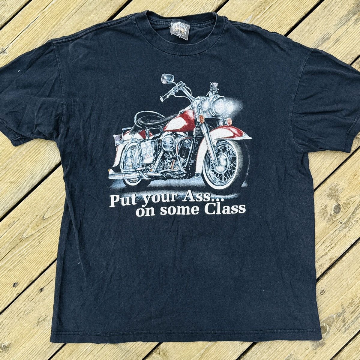Vintage Vintage 2002 Sturgis Put Your Ass On Some Class Biker Tee Size US L / EU 52-54 / 3 - 1 Thumbnail