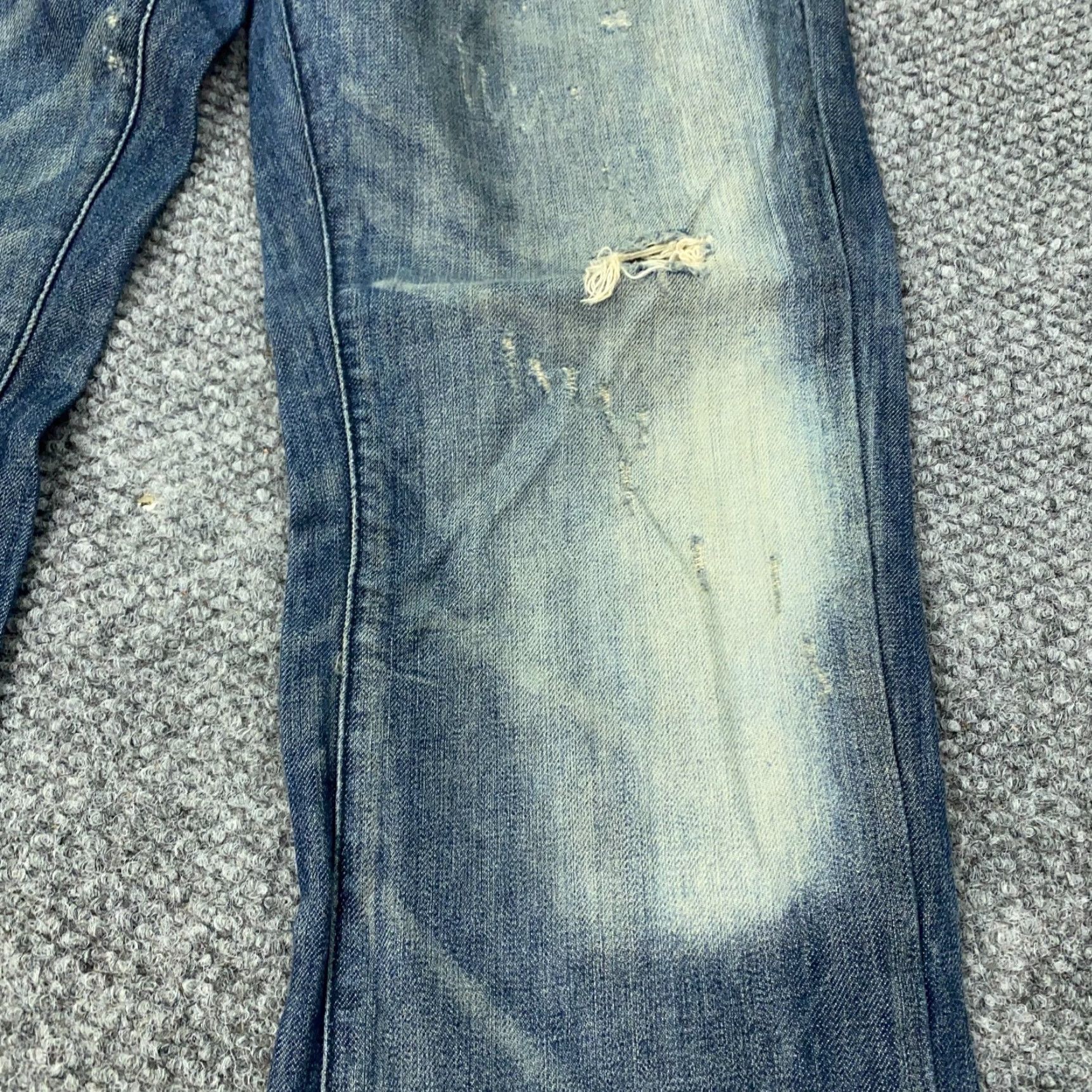 Jordan Craig Raphael Jeans Men's 32x32 Blue Distressed Straight Denim