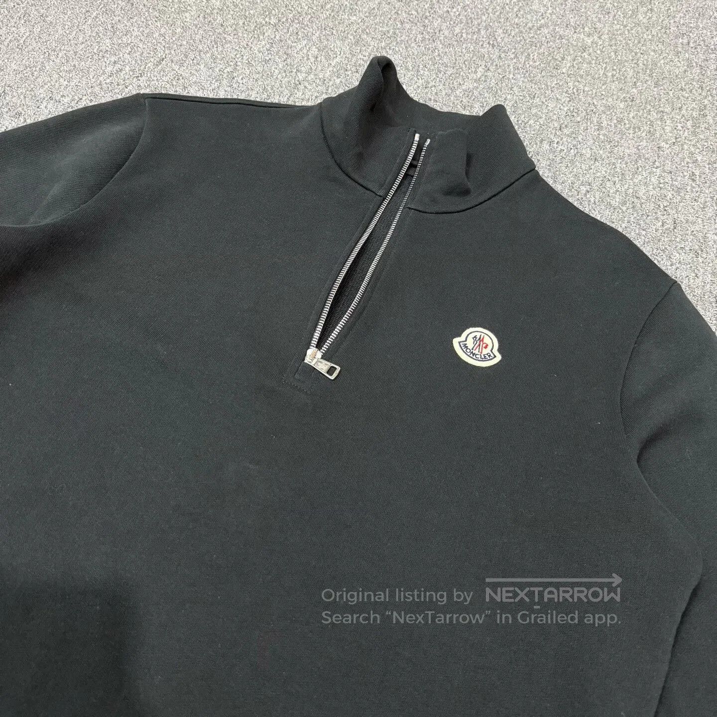 Moncler black long sleeve half-zip sweatshirt. Size US L / EU 52-54 / 3 - 3 Thumbnail