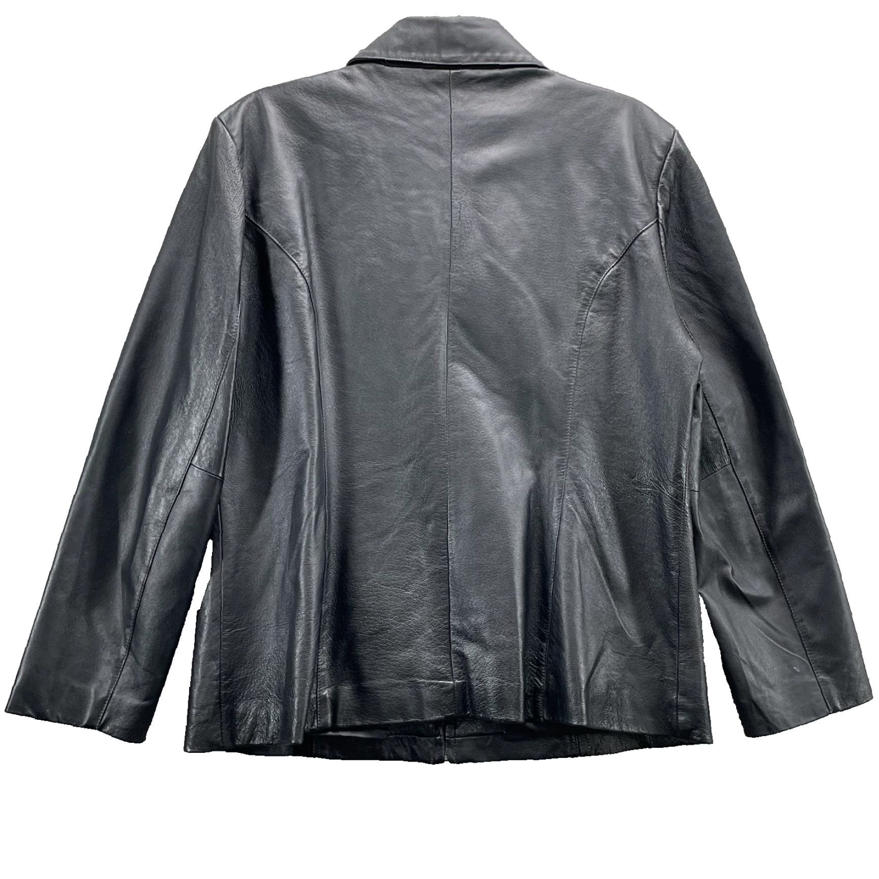 Worthington Worthington 100% Leather Jacket Women XL Short Minimal Academia Fall Y2k Classic Jacket Women XL Black 90s Classic Size 40" / US 18 - 2 Thumbnail