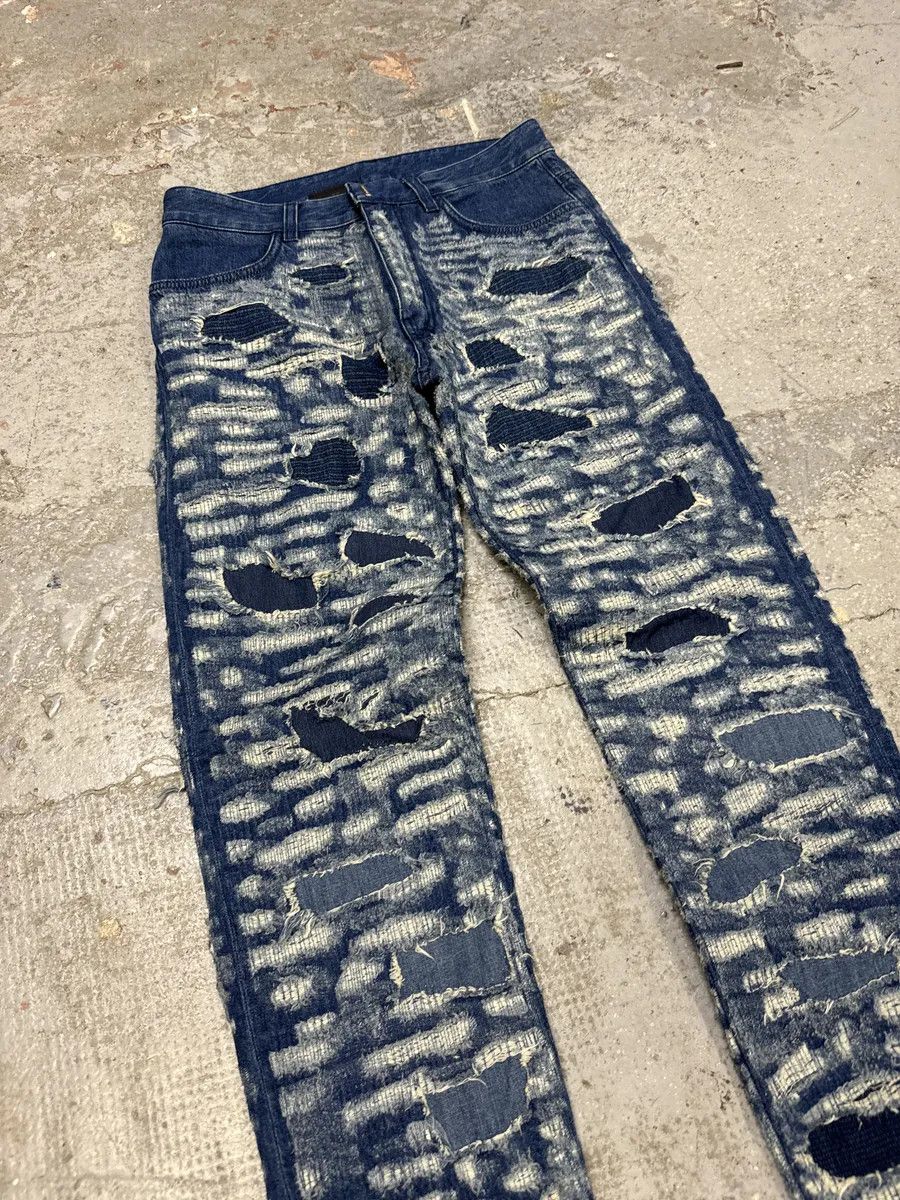 Givenchy AW2023 Givenchy Slim Blue Distressed Boro Denim Jeans Size US 30 / EU 46 - 8 Thumbnail