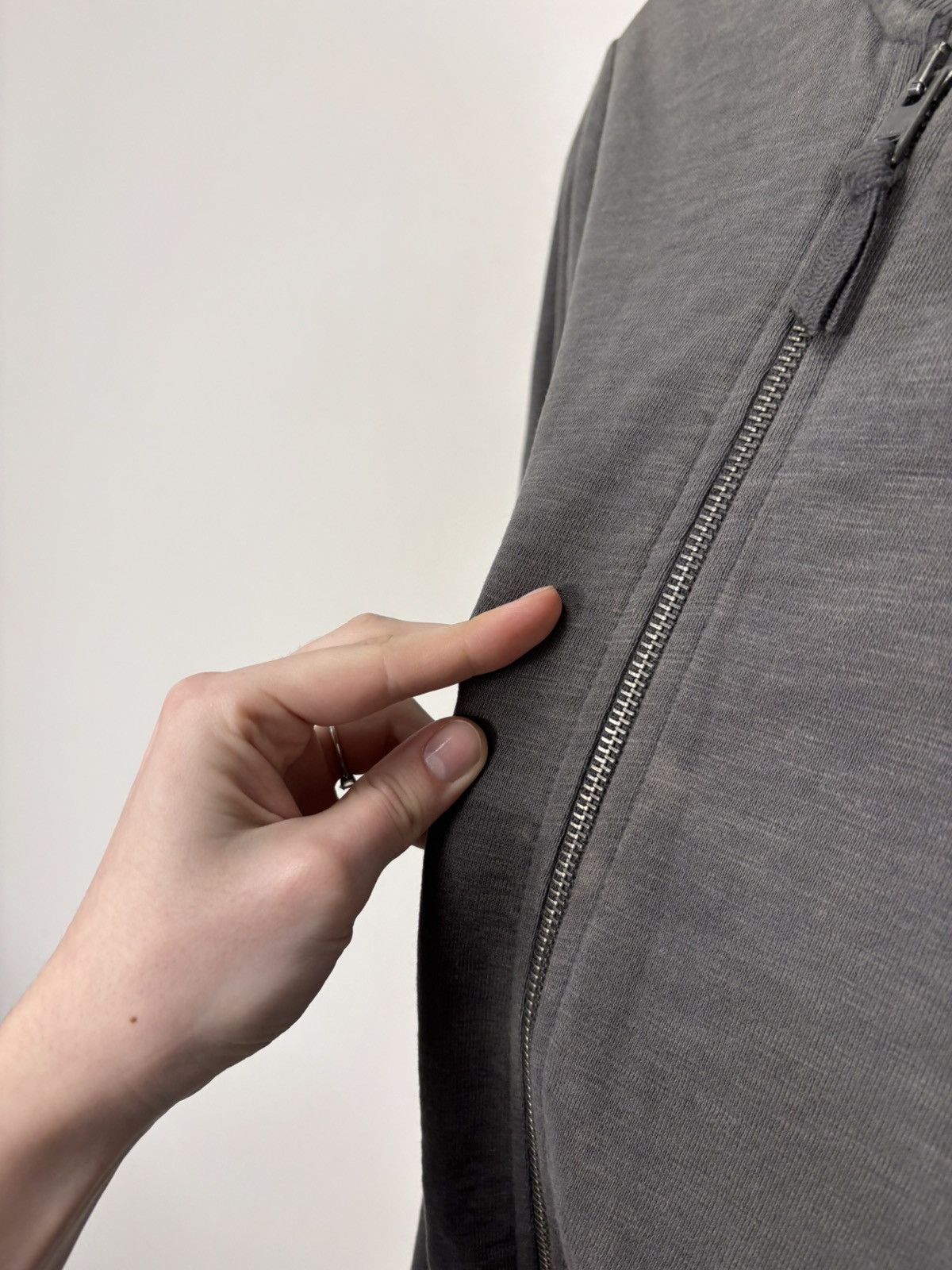 Allsaints AllSaints Men’s Grey Full Zip Cotton Newton Bomber Jacket Size US S / EU 44-46 / 1 - 5 Thumbnail