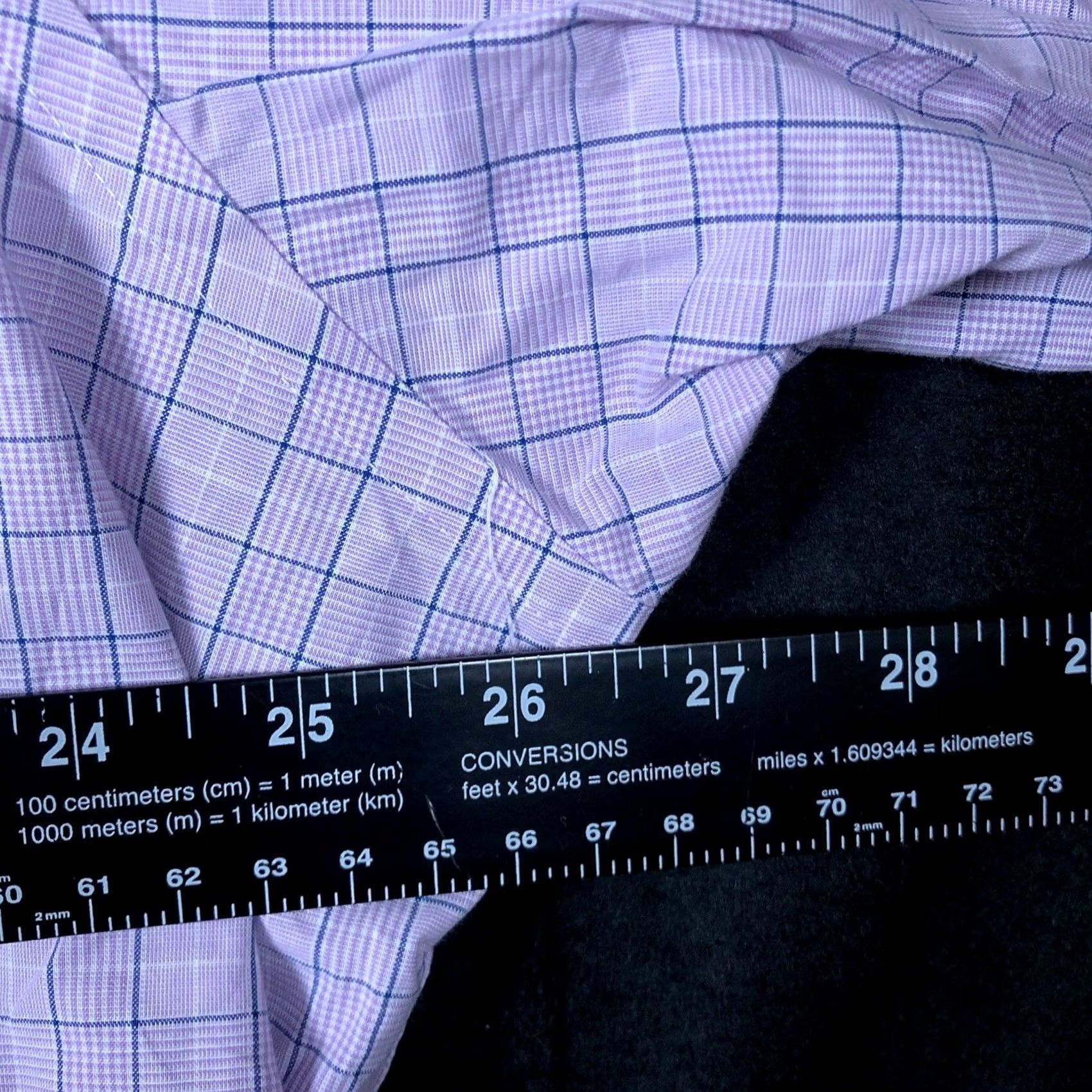 Ralph Lauren Ralph Lauren Mens Shirt Plaid Button-Down Non Iron 17.5 34/35 Purple Blue Button-Up, Regular, Casual, Workwear, Preppy, 100% Cotton Size US XXL / EU 58 / 5 - 6 Thumbnail