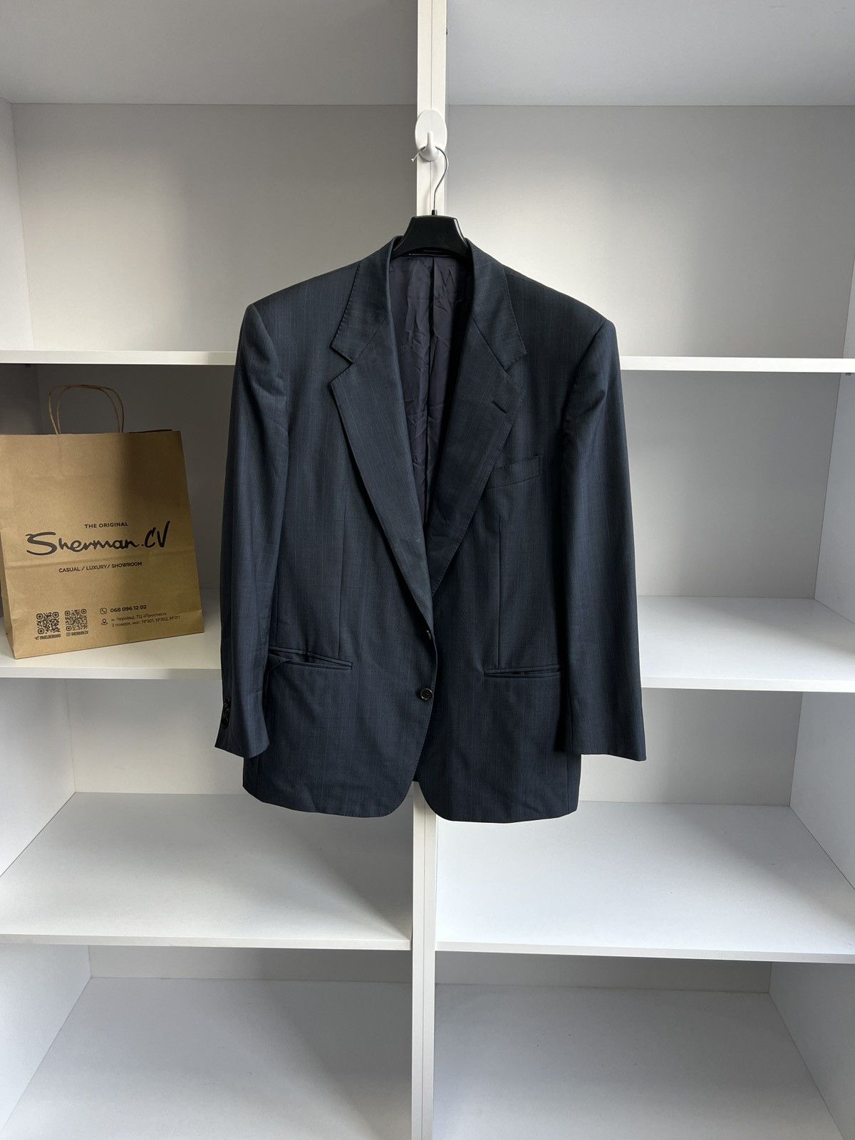 Designer × Ermenegildo Zegna × Vintage Vintage Ermenegildo Zegna Navy Luxury Old Money Style Blazer Size 40L - 1 Thumbnail
